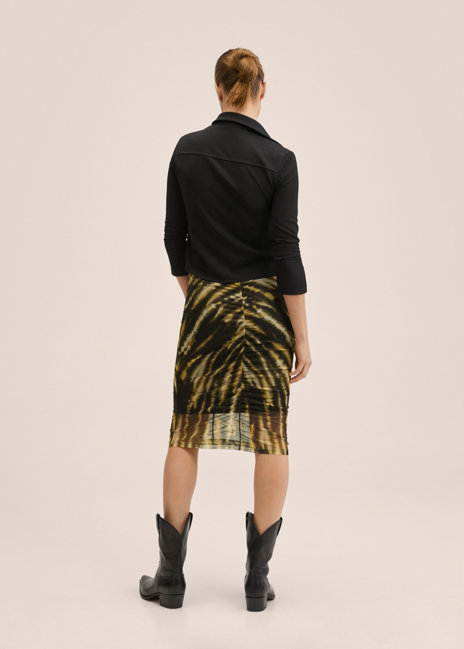 Printed pleated skirt - Reverse of the article