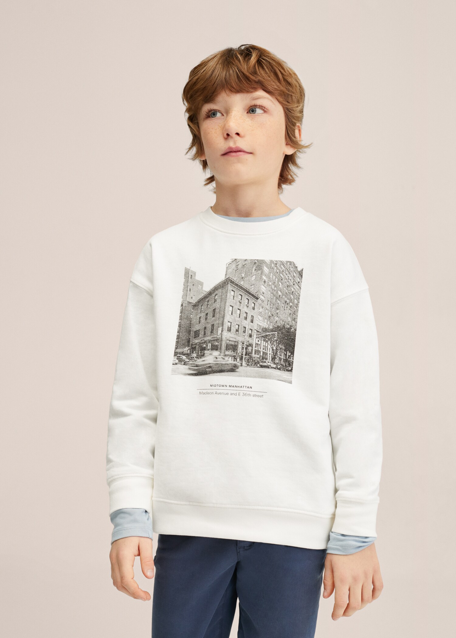 Sudadera estampado fotografía - Plano medio