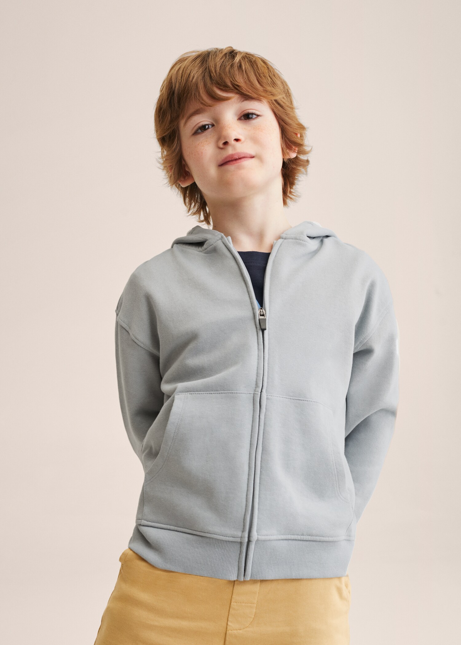 Sudadera algodón capucha - Plano medio