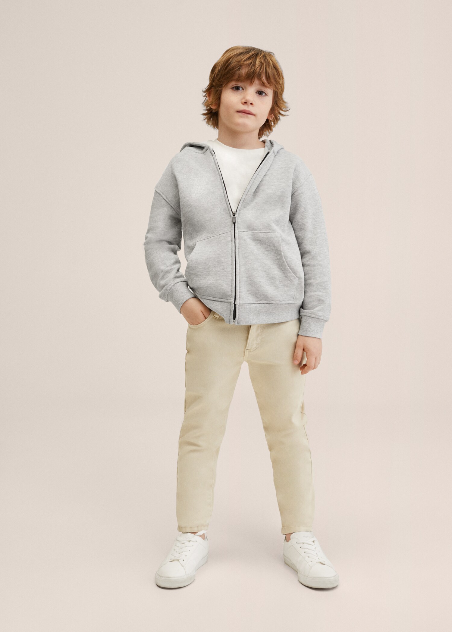 Sudadera algodón capucha - Plano medio