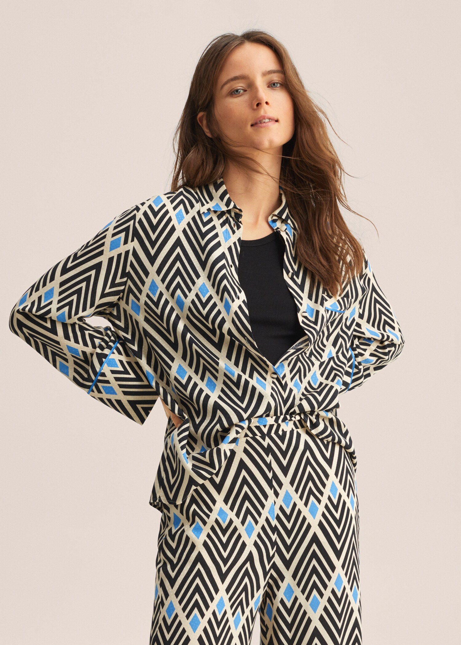 Geometric print shirt - Medium plane