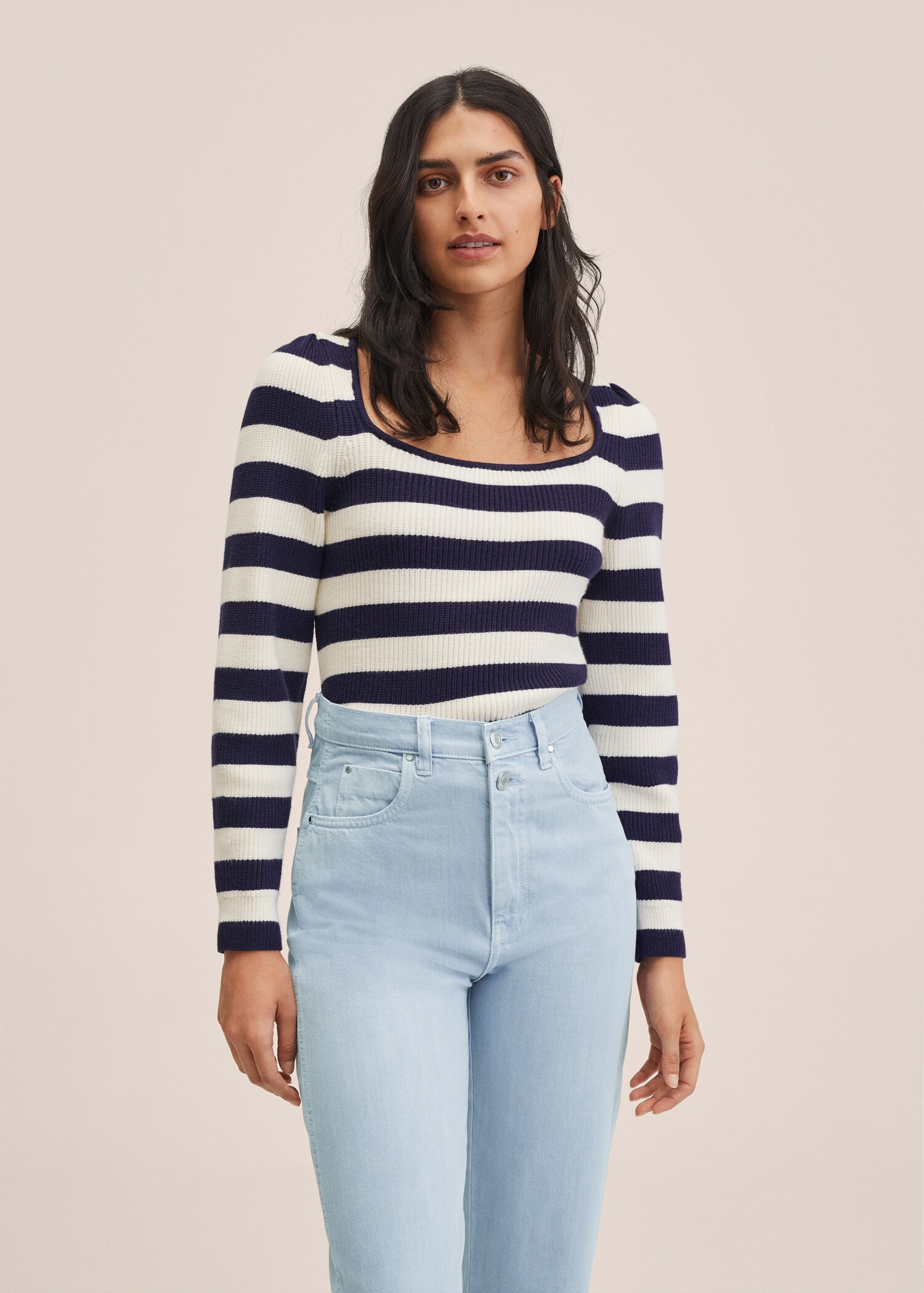 Tapered-Jeans mit hohem Bund - Detail des Artikels 2