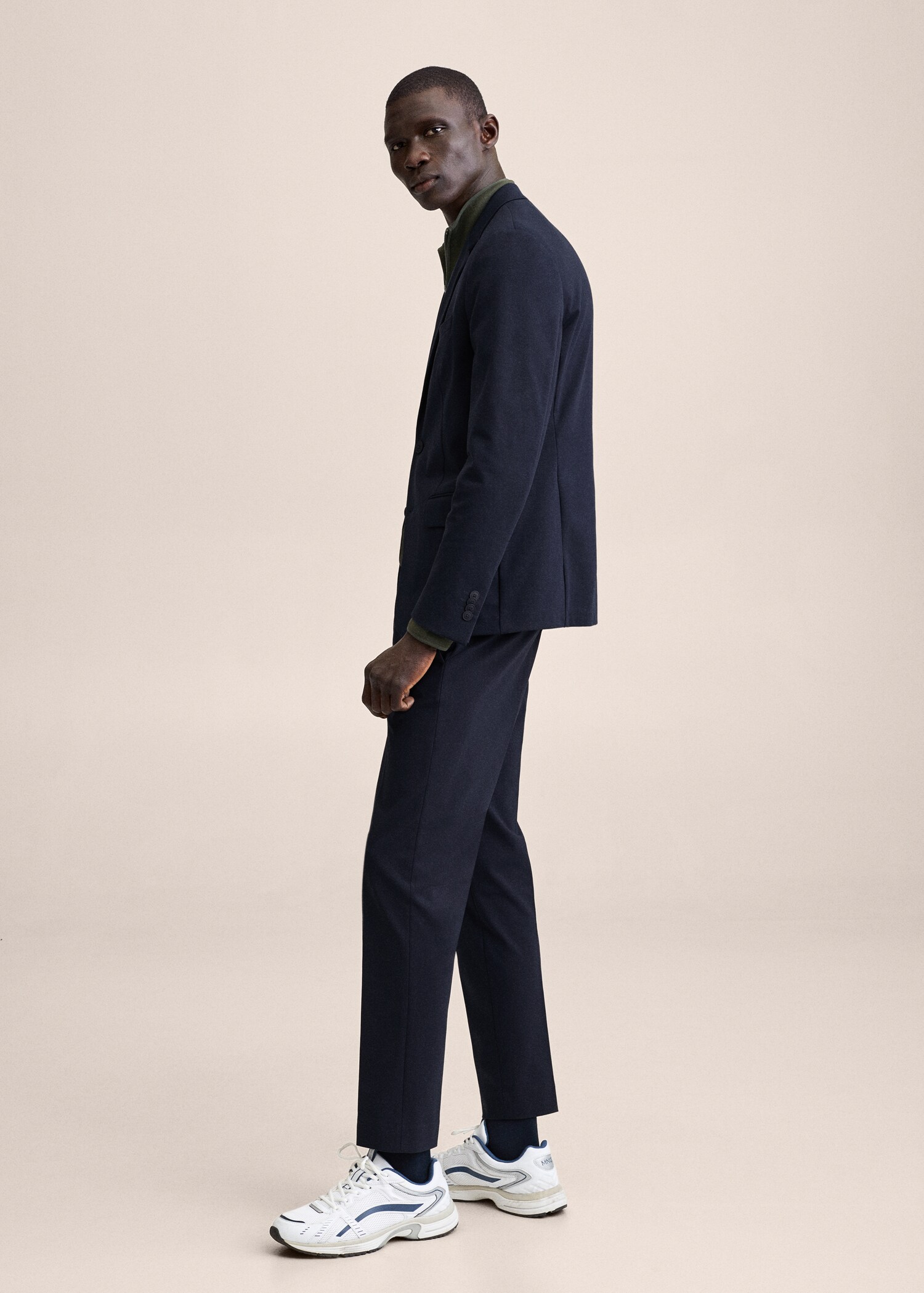 Bavlněné oblekové kalhoty slim fit - Detail zboží 1