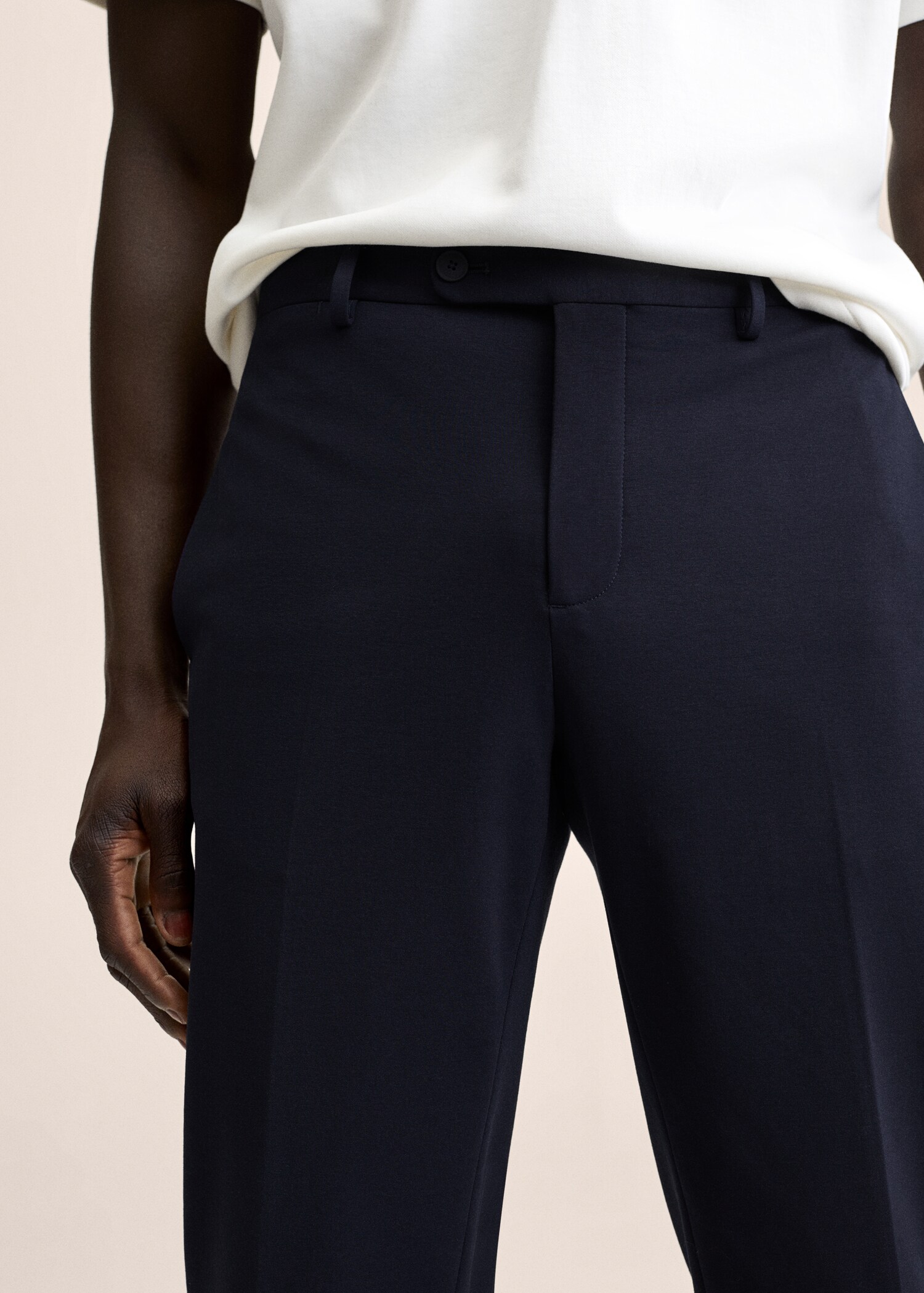 Bavlněné oblekové kalhoty slim fit - Detail zboží 2