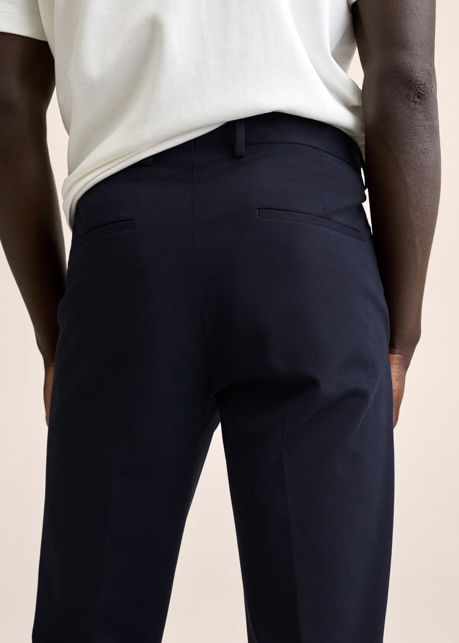 Bavlněné oblekové kalhoty slim fit - Detail zboží 3