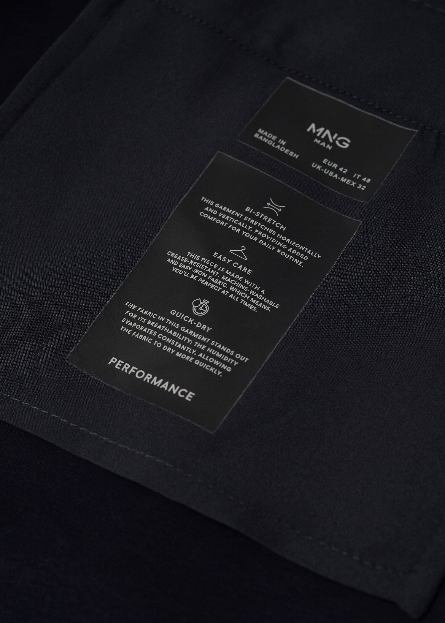 Bavlněné oblekové kalhoty slim fit - Detail zboží 8