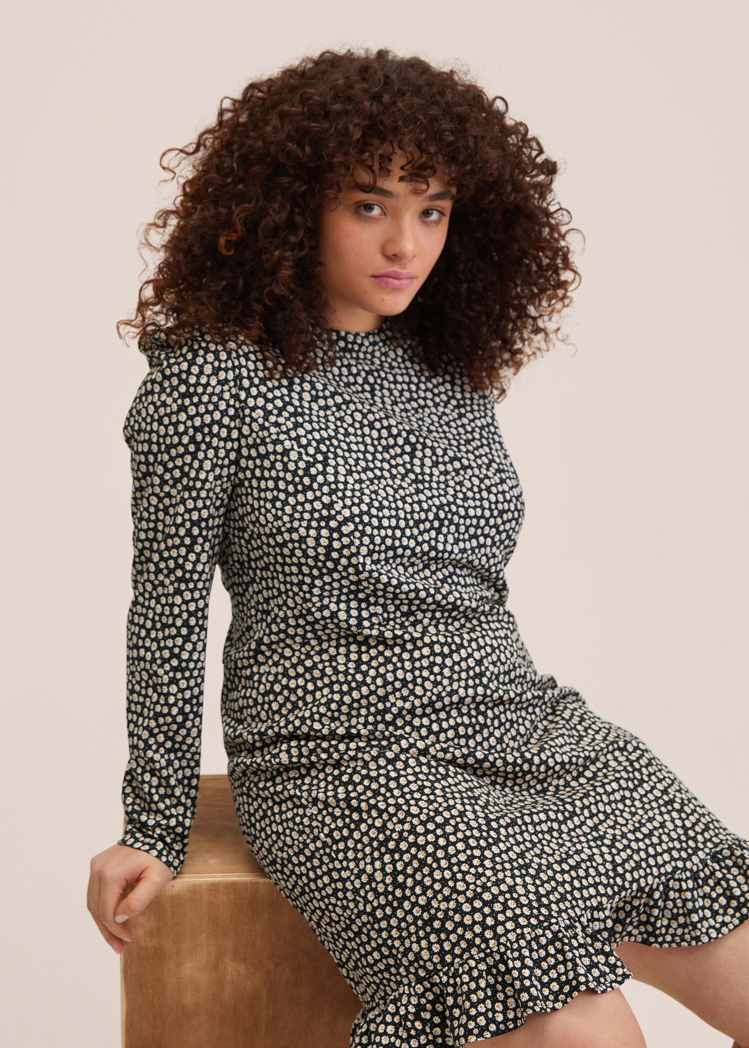 Vestido estampado volante - Detalle del artículo 4