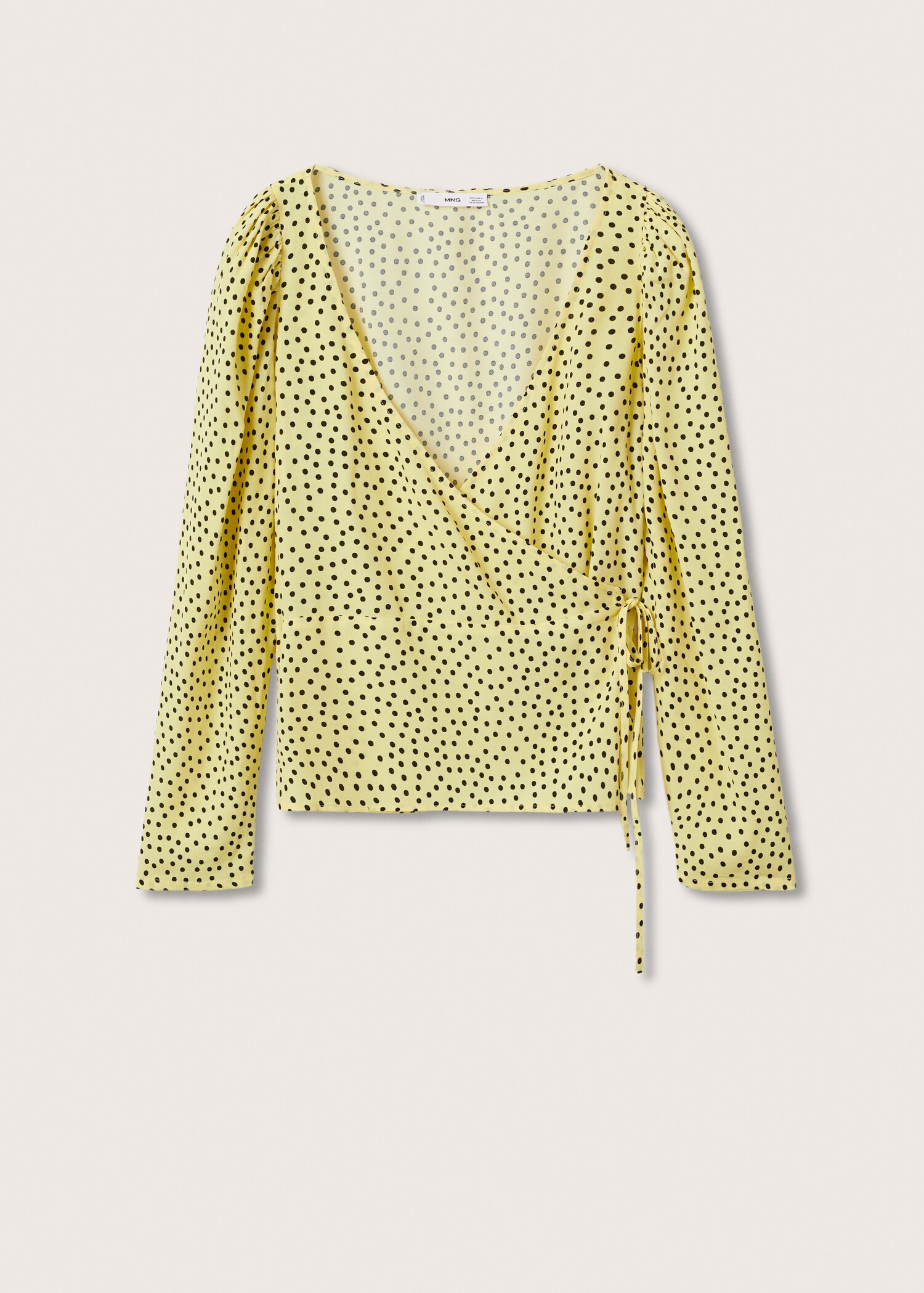 Double-breasted polka-dot blouse - Article without model