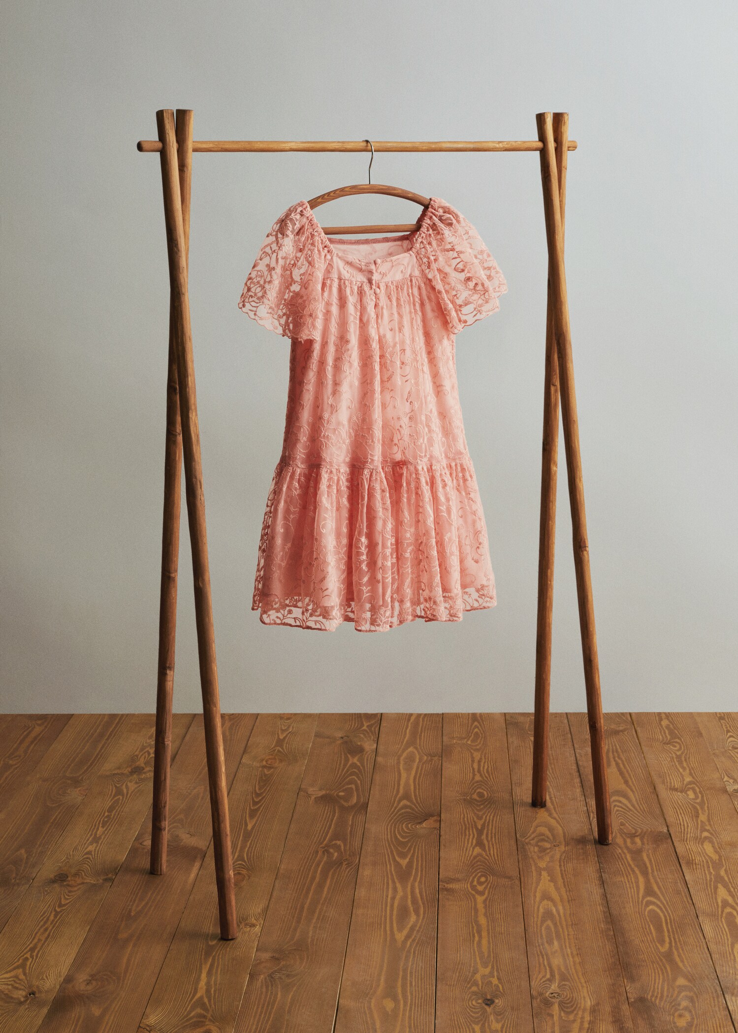 Floral embroidery tulle dress - Details of the article 2