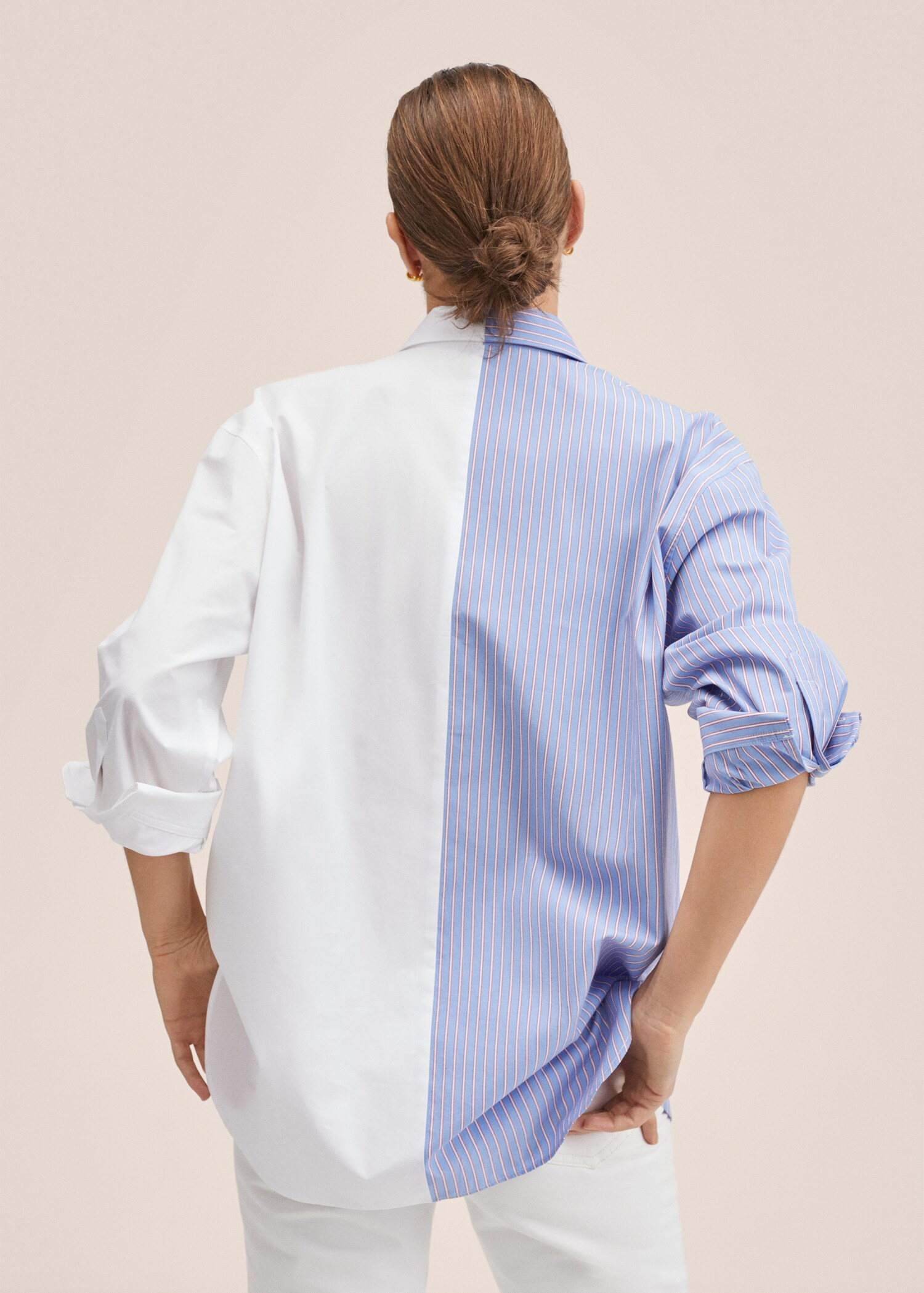 Camisa algodón combinada - Reverso del artículo