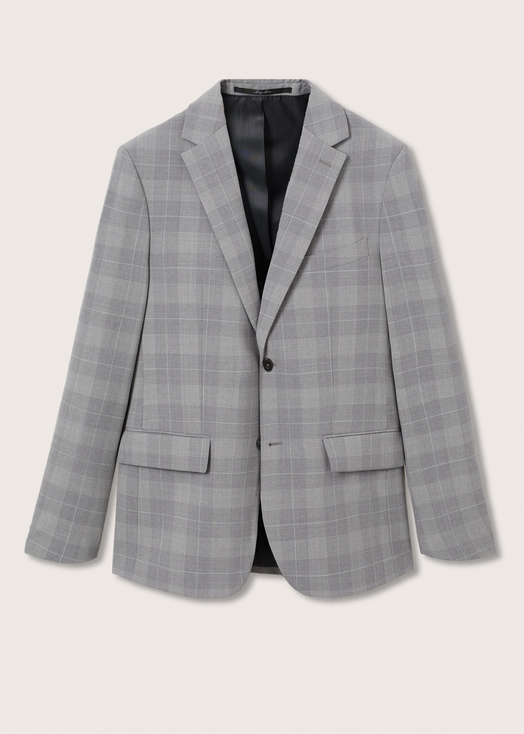 Slim fit check wool suit blazer - Article without model