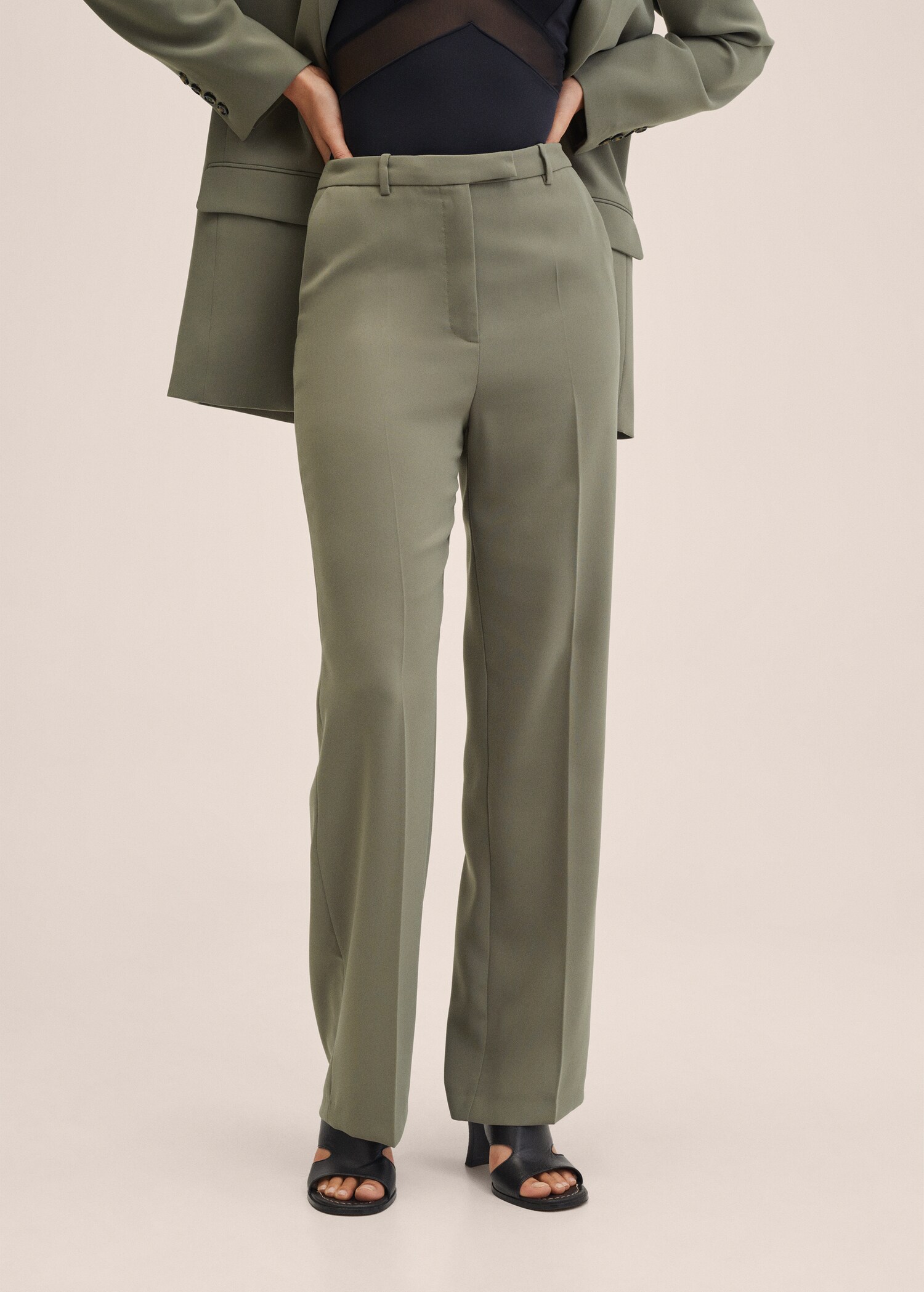 Straight suit pants - Medium plane