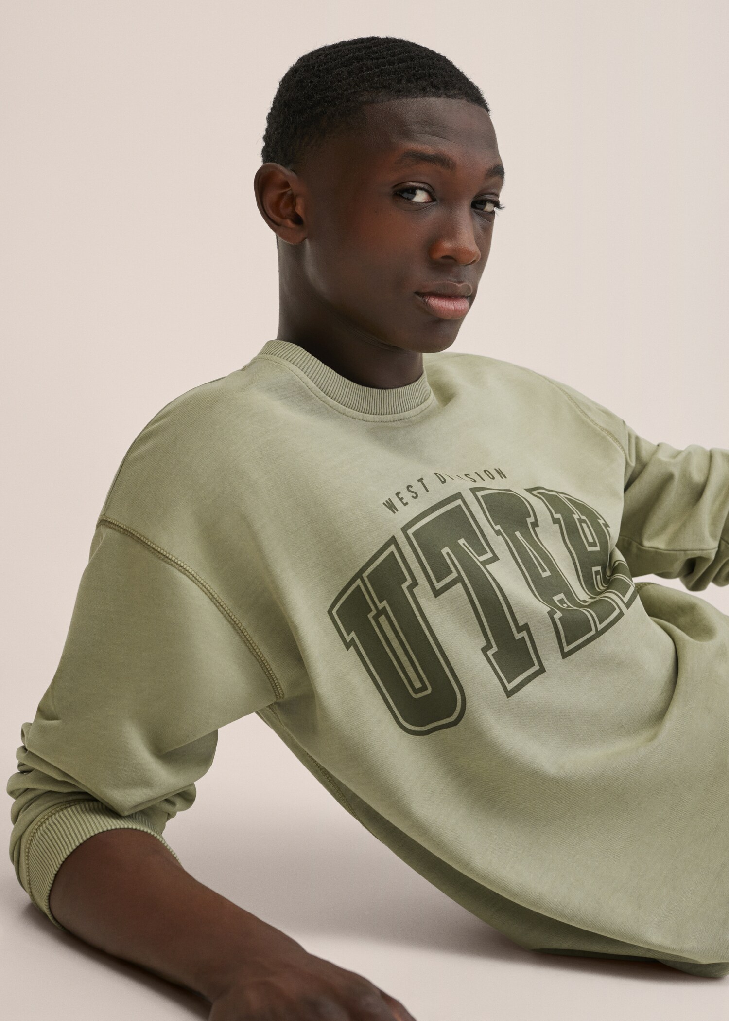 Gemustertes Baumwoll-Sweatshirt - Detail des Artikels 1