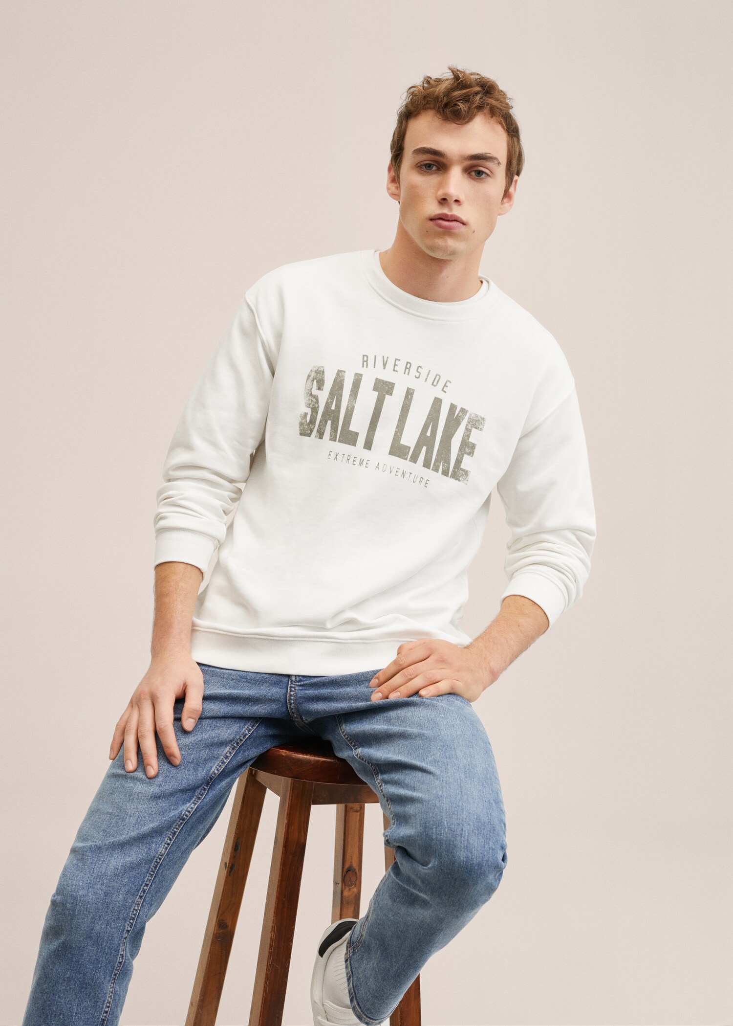 Message cotton sweatshirt - Medium plane