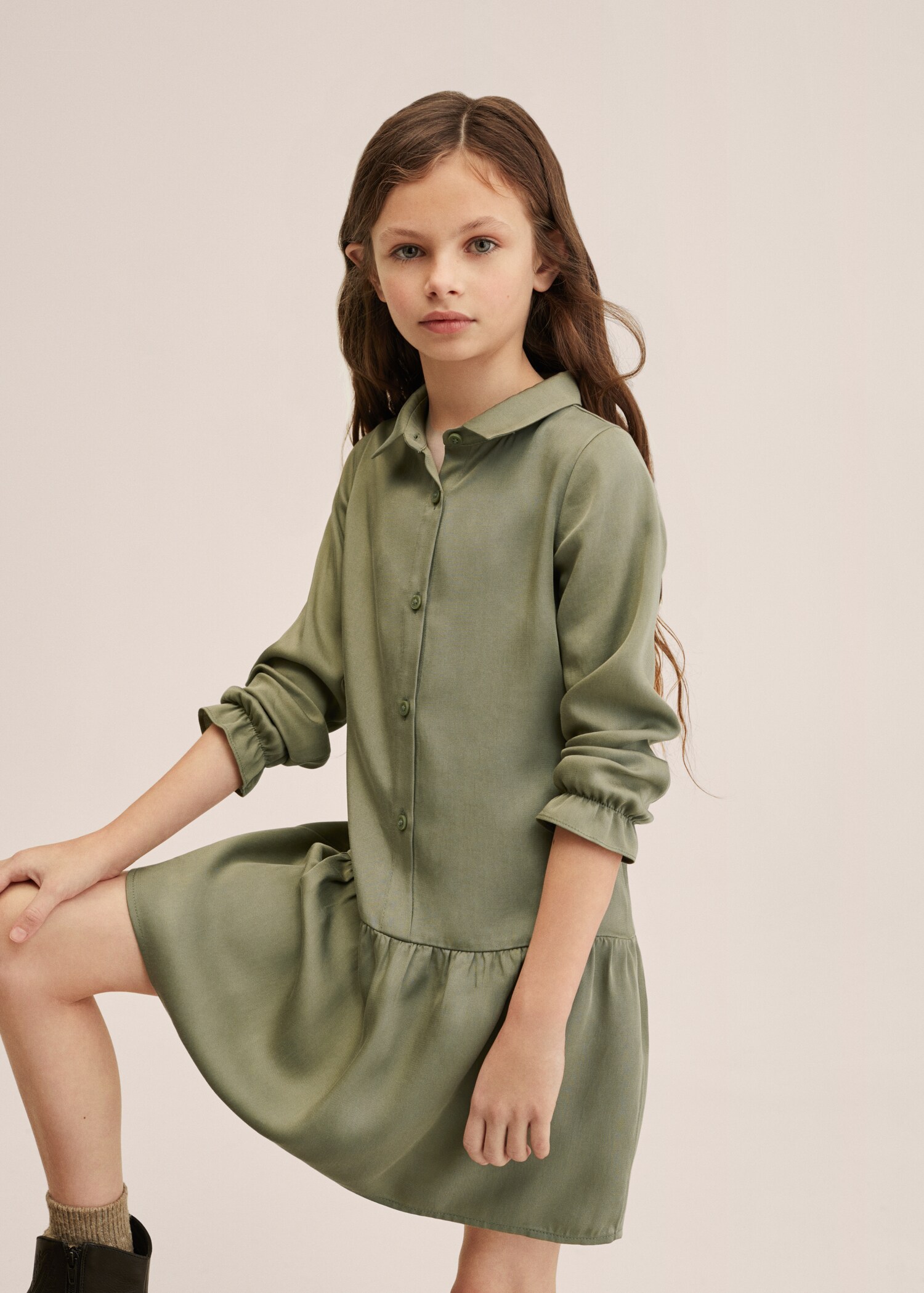 Vestido camisero lyocell - Detalle del artículo 1