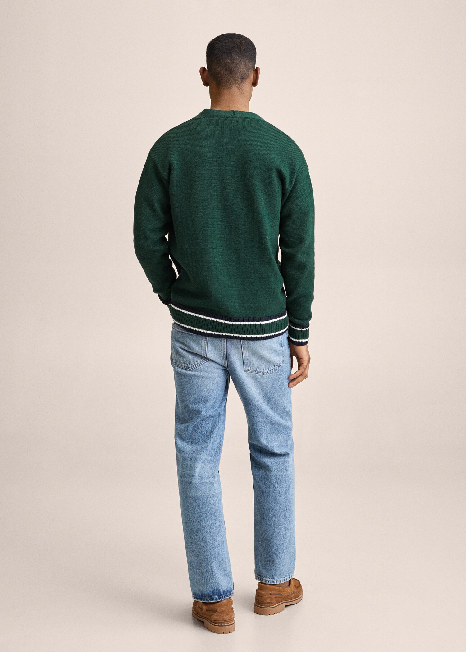 Cardigan algodón varsity - Reverso del artículo