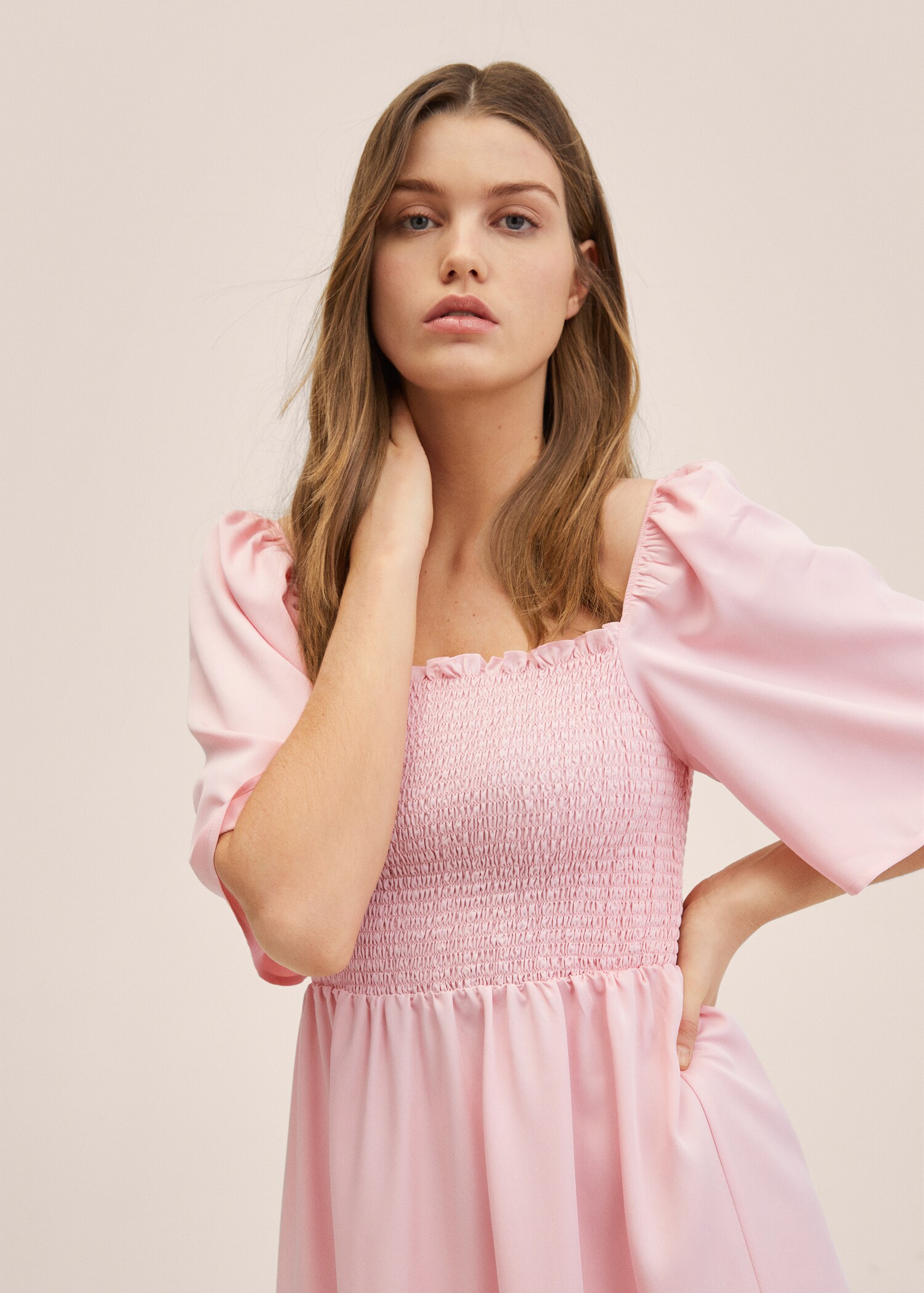 Puffed sleeves dress - Details of the article 1