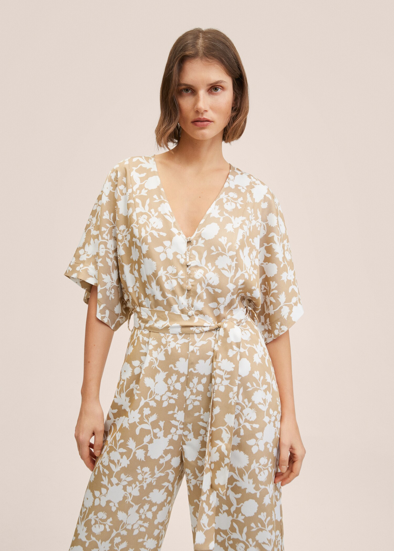 Flowy belt jumpsuit - Medium plane