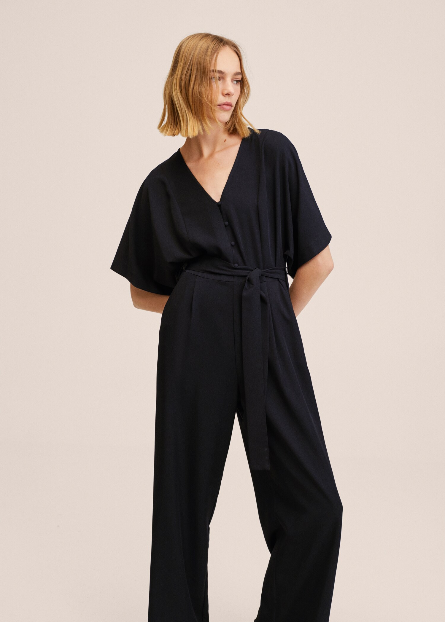Flowy belt jumpsuit - Medium plane