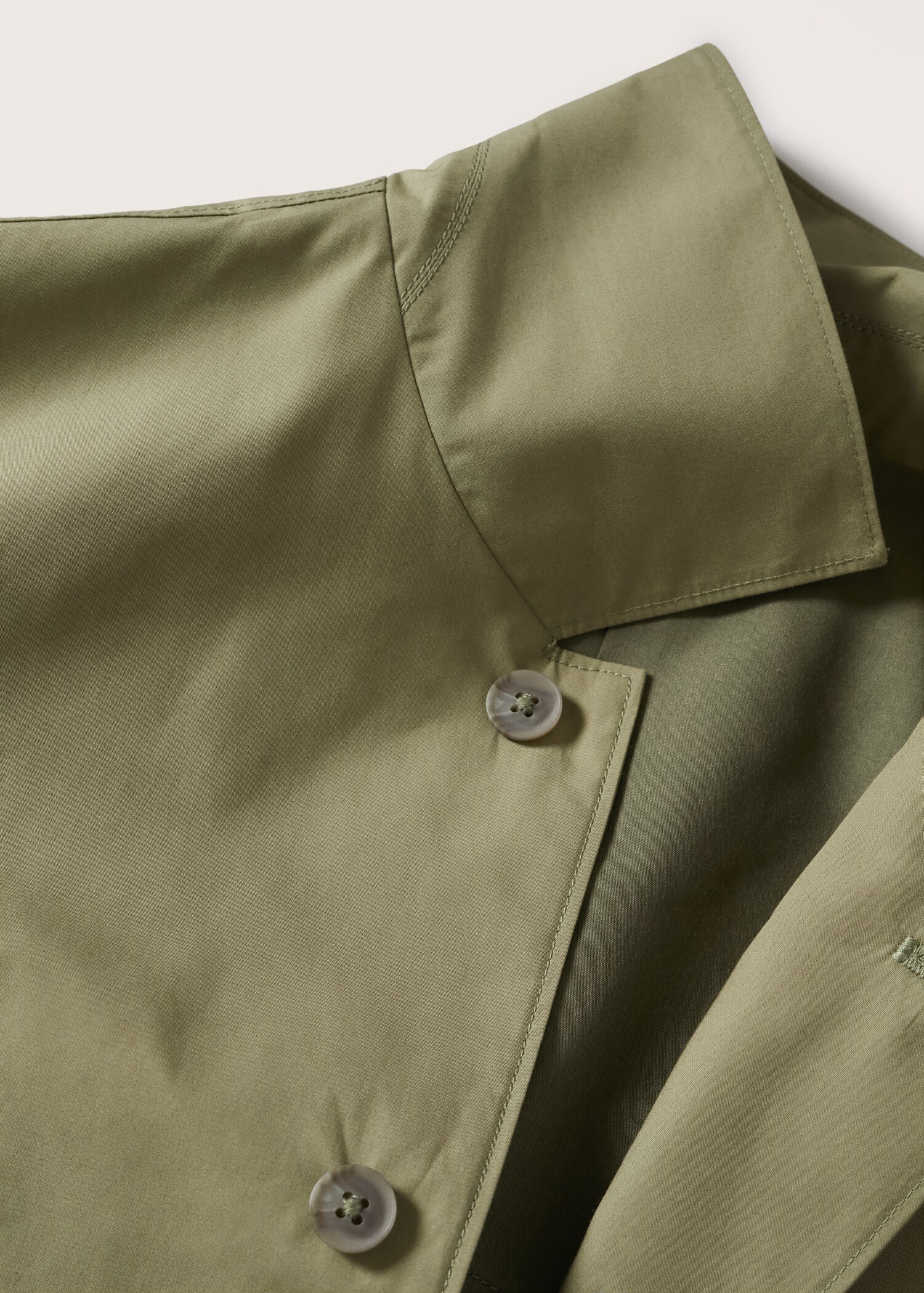 Buttoned cotton jacket - Details of the article 8