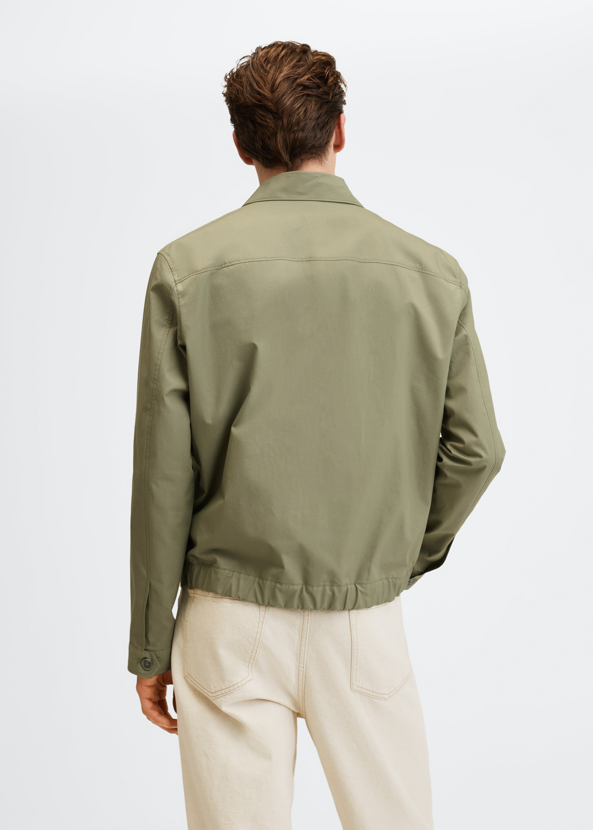 Buttoned cotton jacket - Reverse of the article