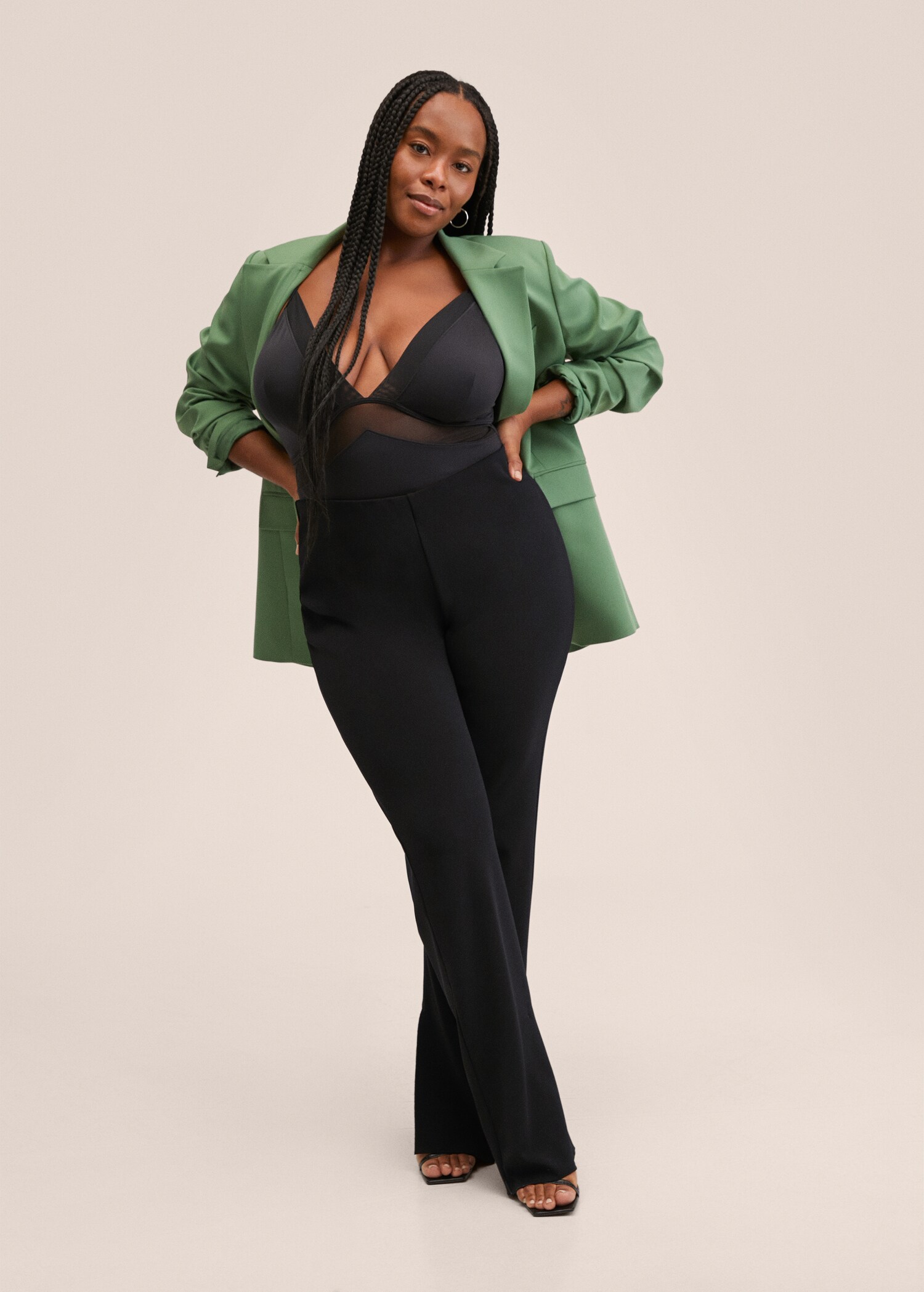 Side slit flowy trousers - Details of the article 3