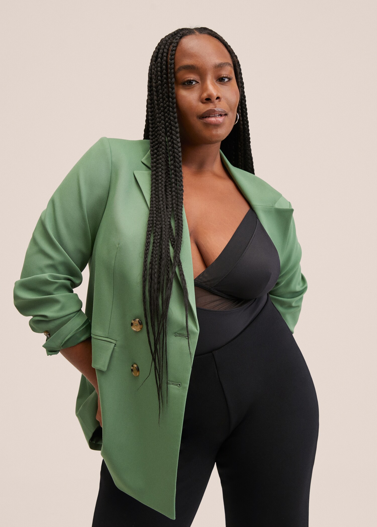 Side slit flowy trousers - Details of the article 4