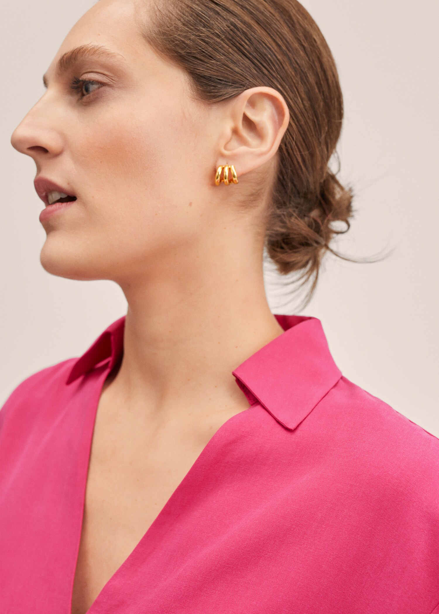 Lyocell cropped shirt - Details of the article 1