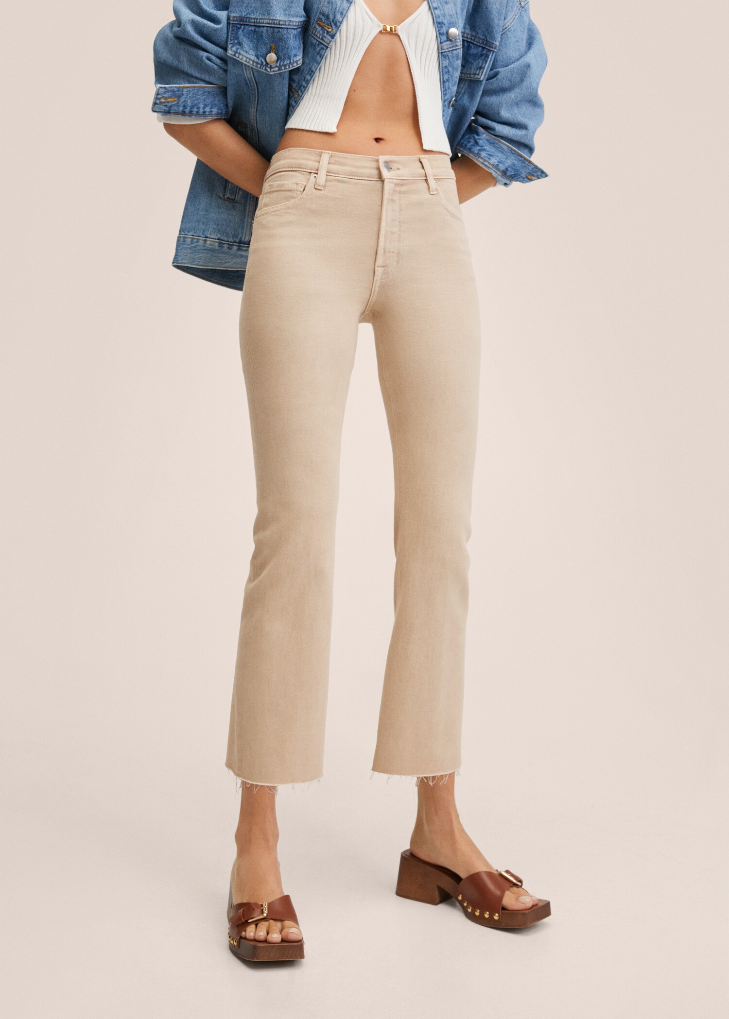 High-waist bootcut jeans - Medium plane