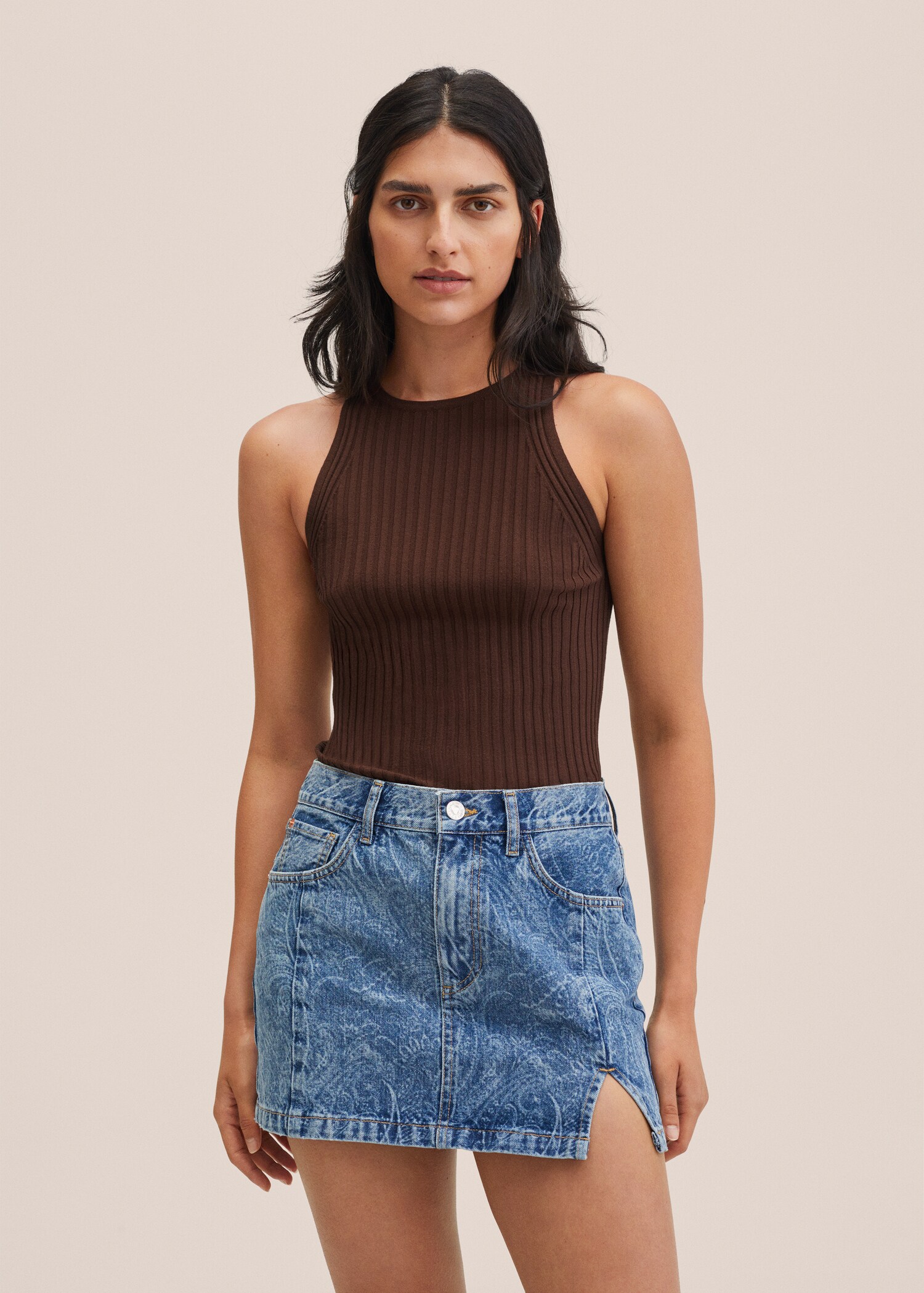 Ribbed knit top - Medium plane