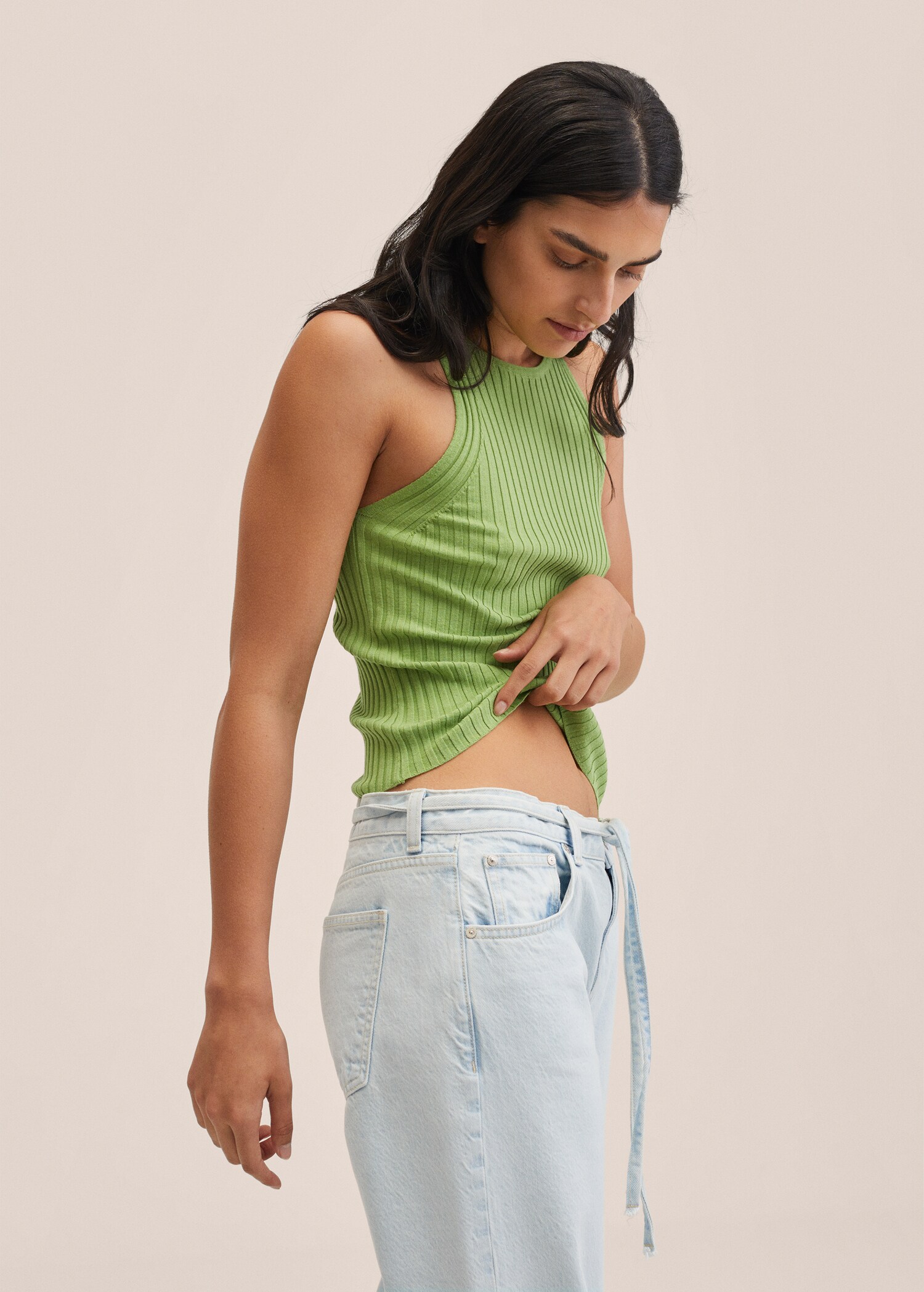 Ribbed knit top - Details of the article 1