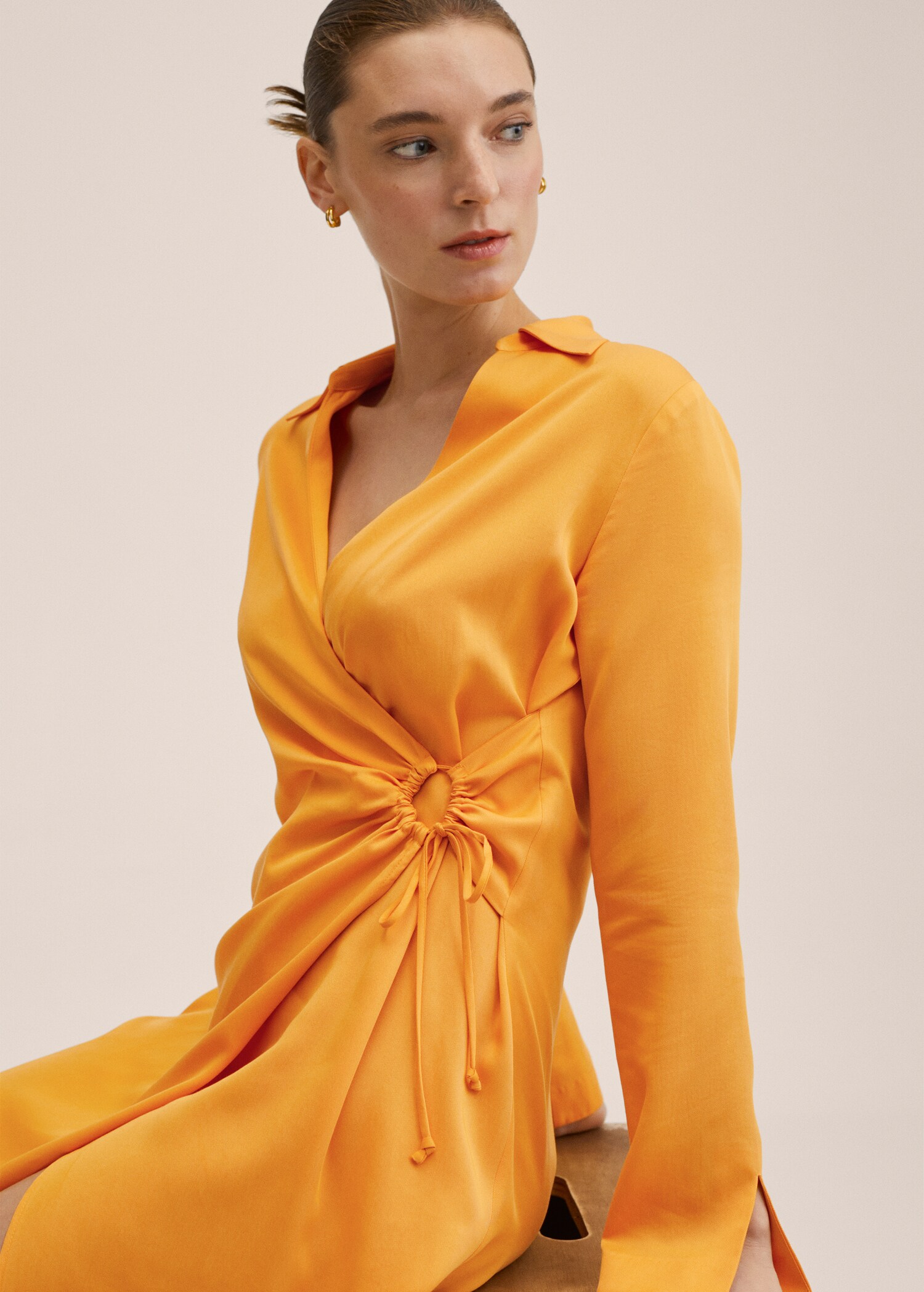 Lyocell shirt dress - Details of the article 1