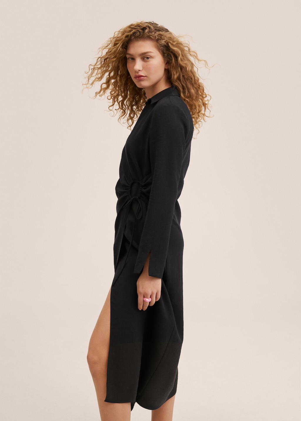 Robe chemise Lyocell Femme MANGO OUTLET Belgique