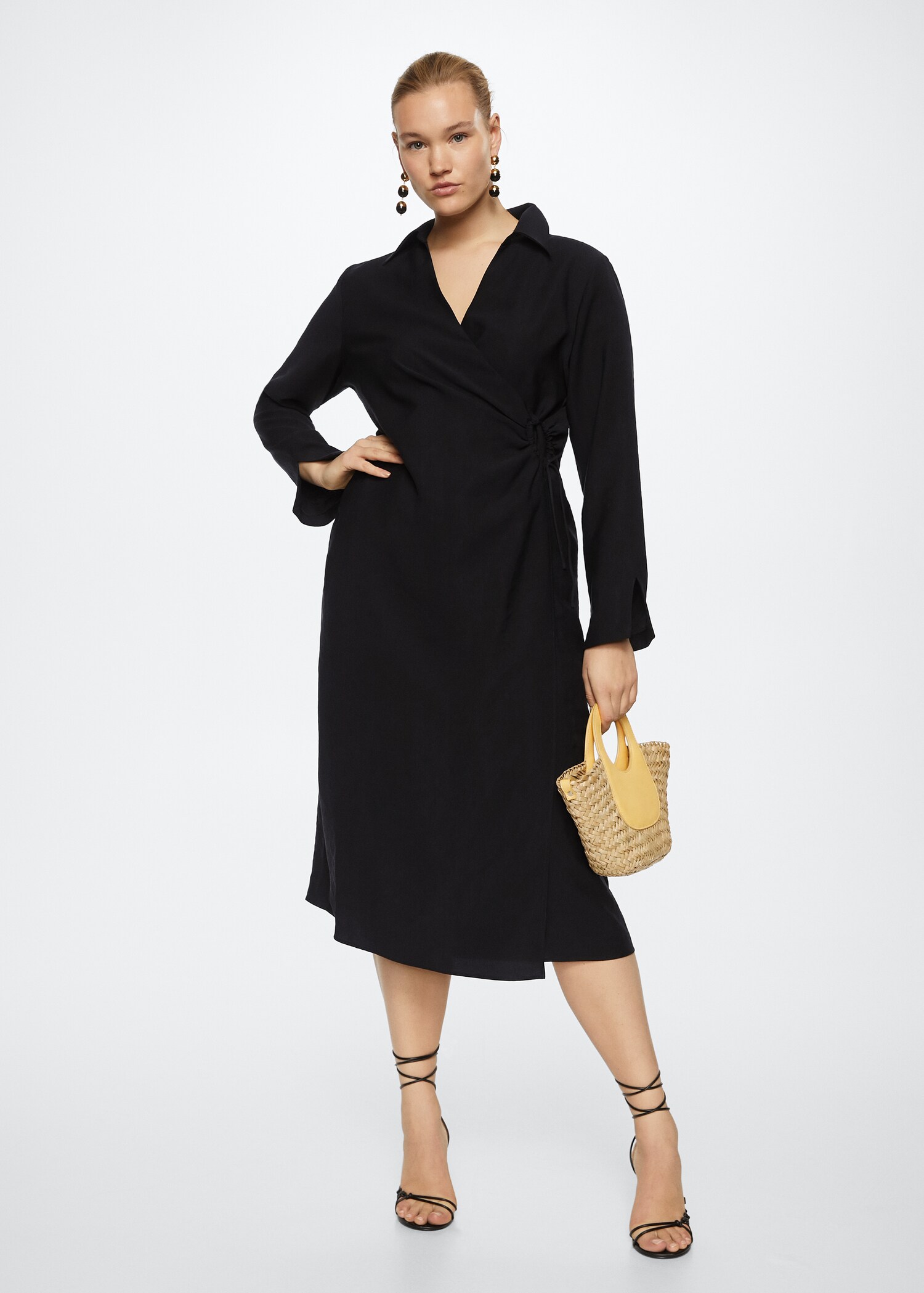 Lyocell shirt dress - Details of the article 3