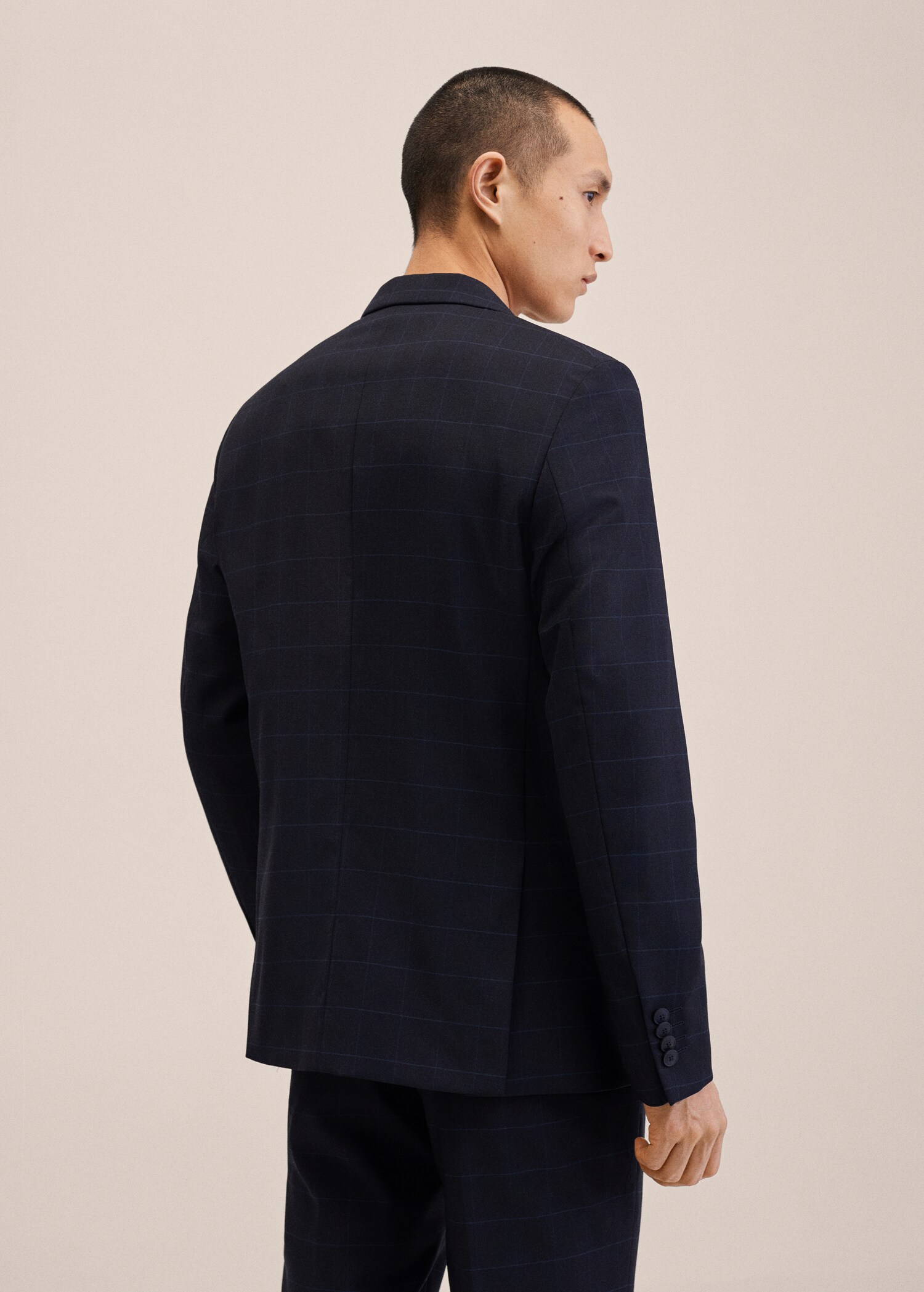 Oblekové sako slim fit z panenské vlny - Zadní strana zboží