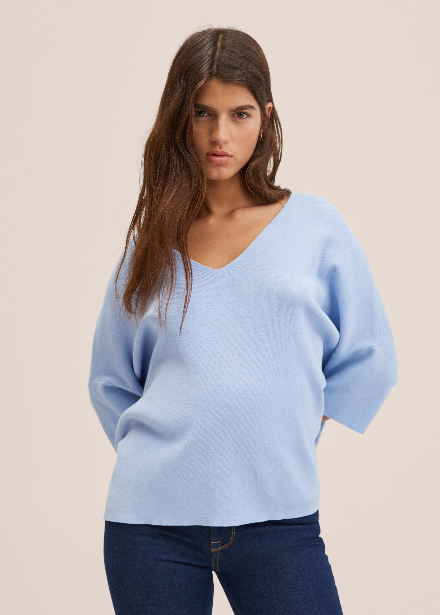 Pull-over coton oversize - Plan moyen