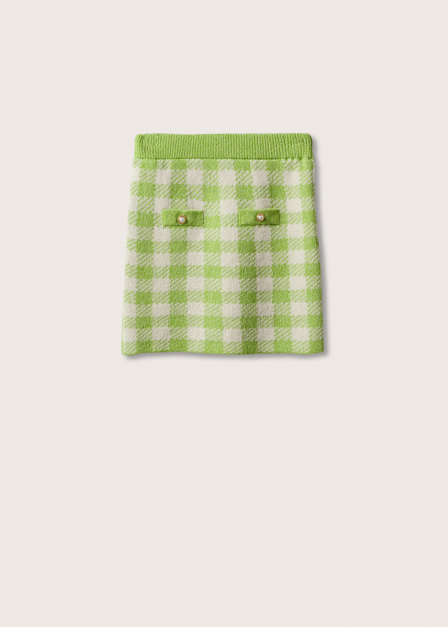 Check knitted miniskirt - Article without model