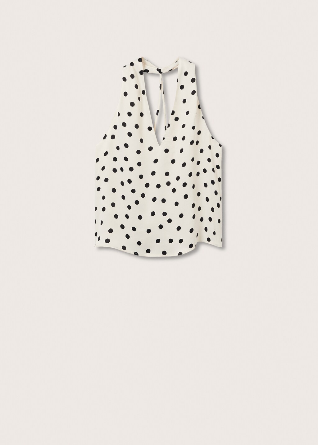 sleeveless polka dot top