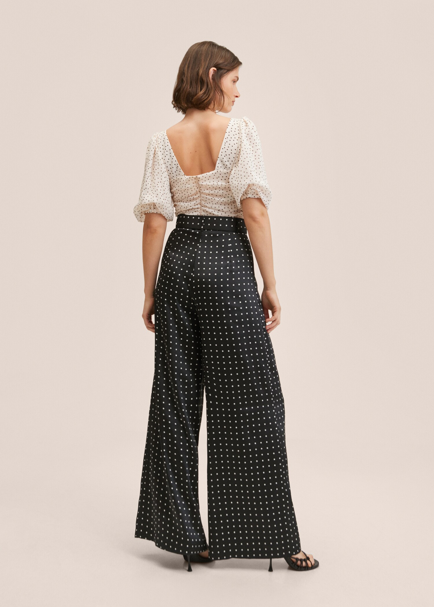 Belt palazzo trousers - Reverse of the article