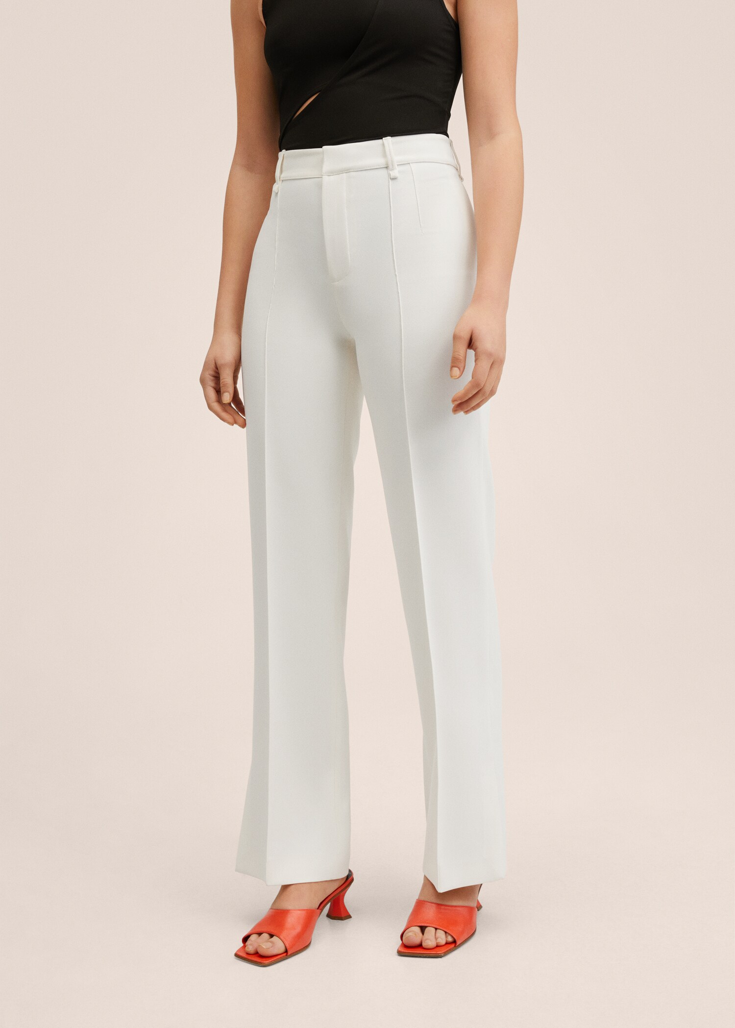 Straight trousers with openings - Medium plane