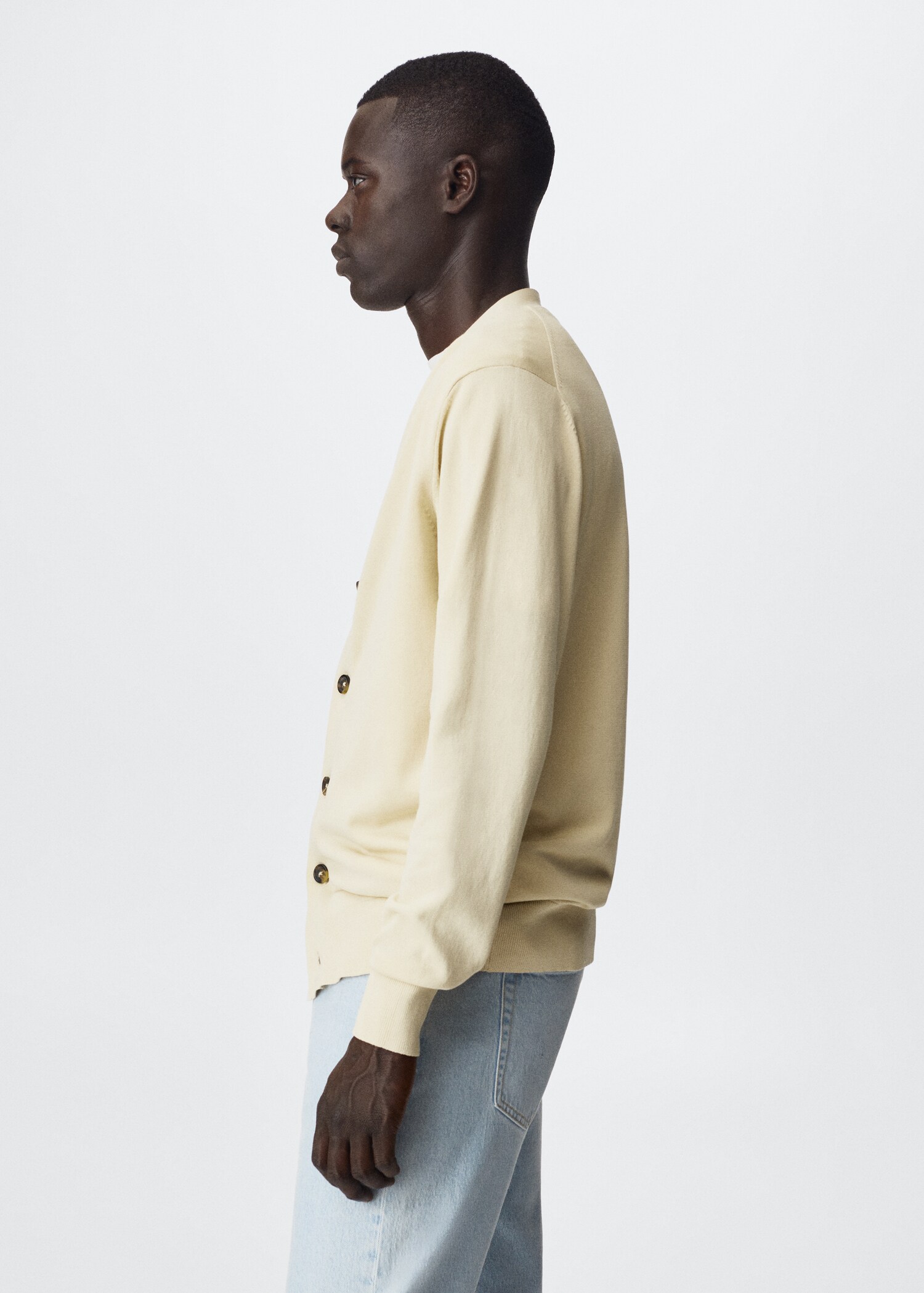 Buttoned cotton cardigan - Details of the article 2