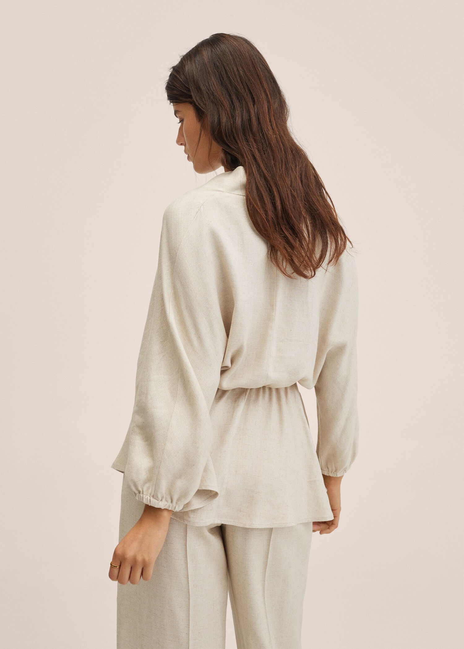Blusa cruzada lino - Reverso del artículo