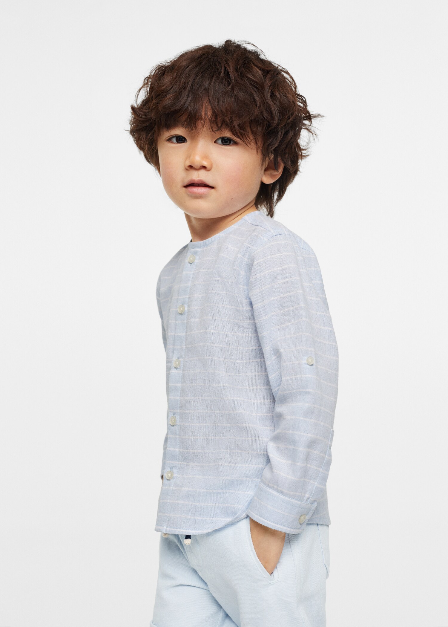 Striped cotton linen shirt - Medium plane