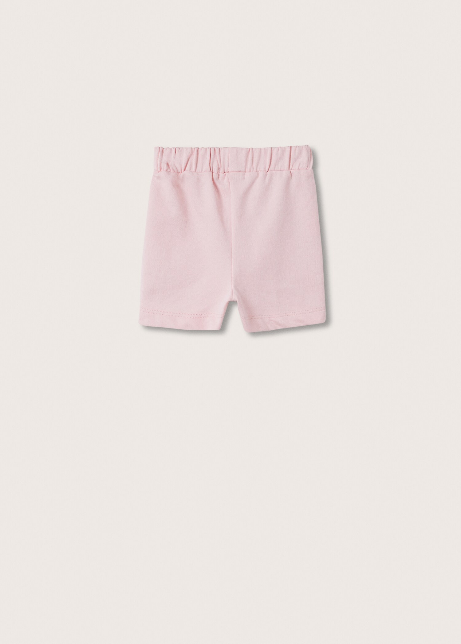 Cotton drawstring waist shorts - Reverse of the article