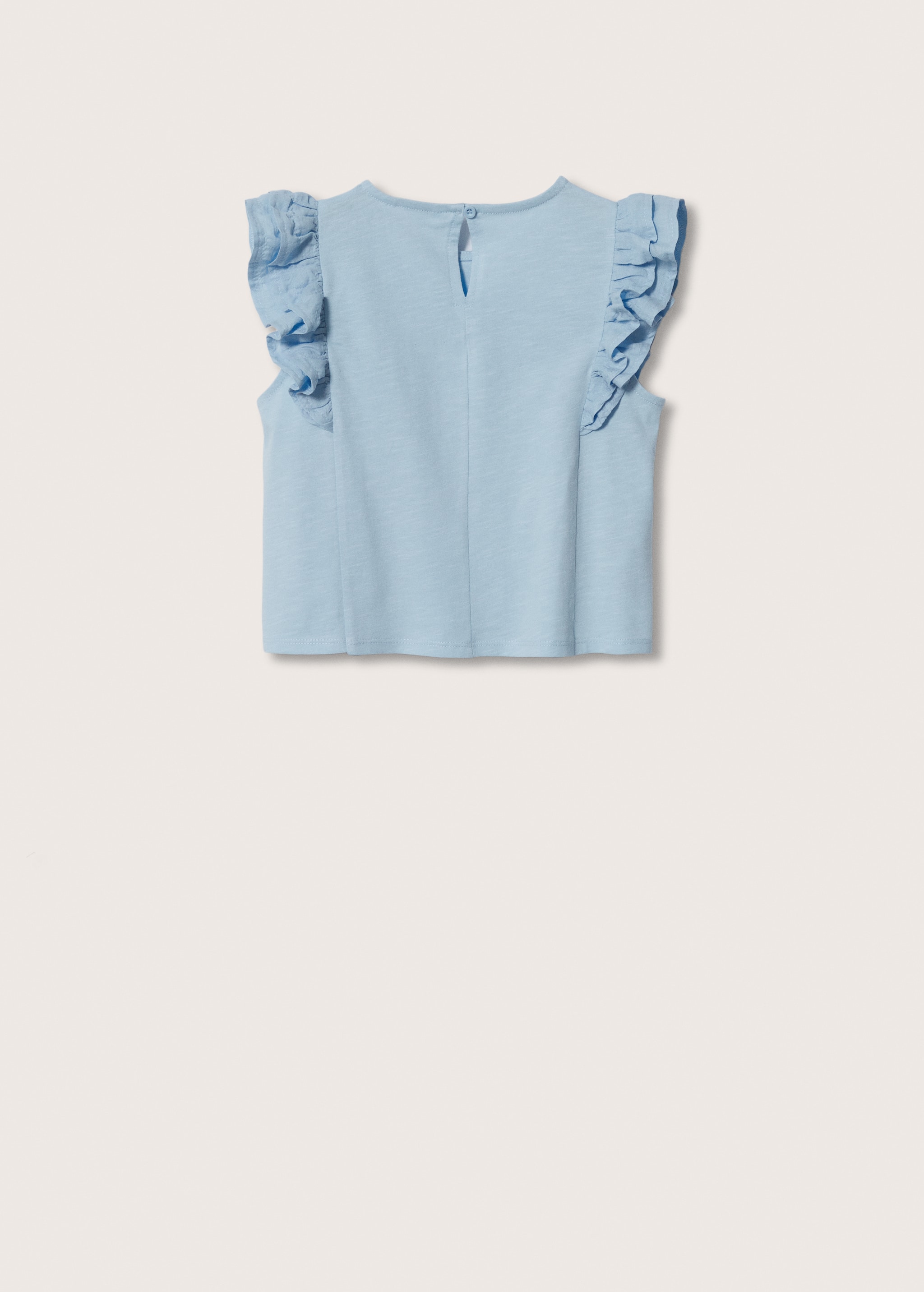 Baumwoll-T-Shirt mit Volantdetails - Rückseite des Artikels