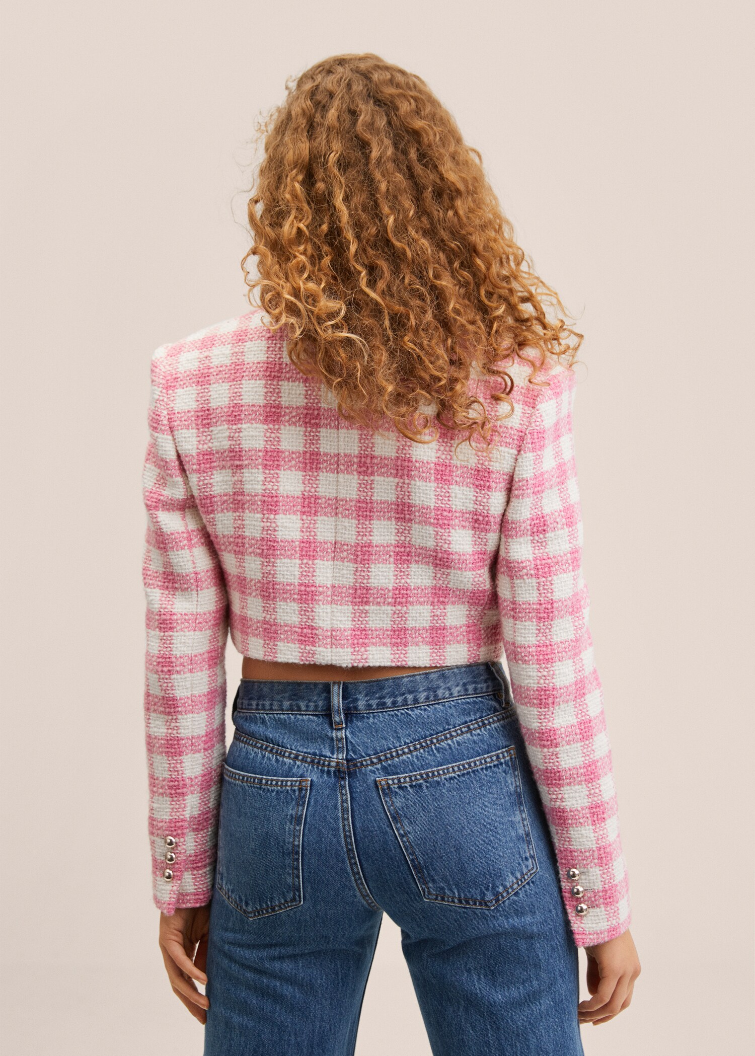 Crop tweed jacket - Reverse of the article