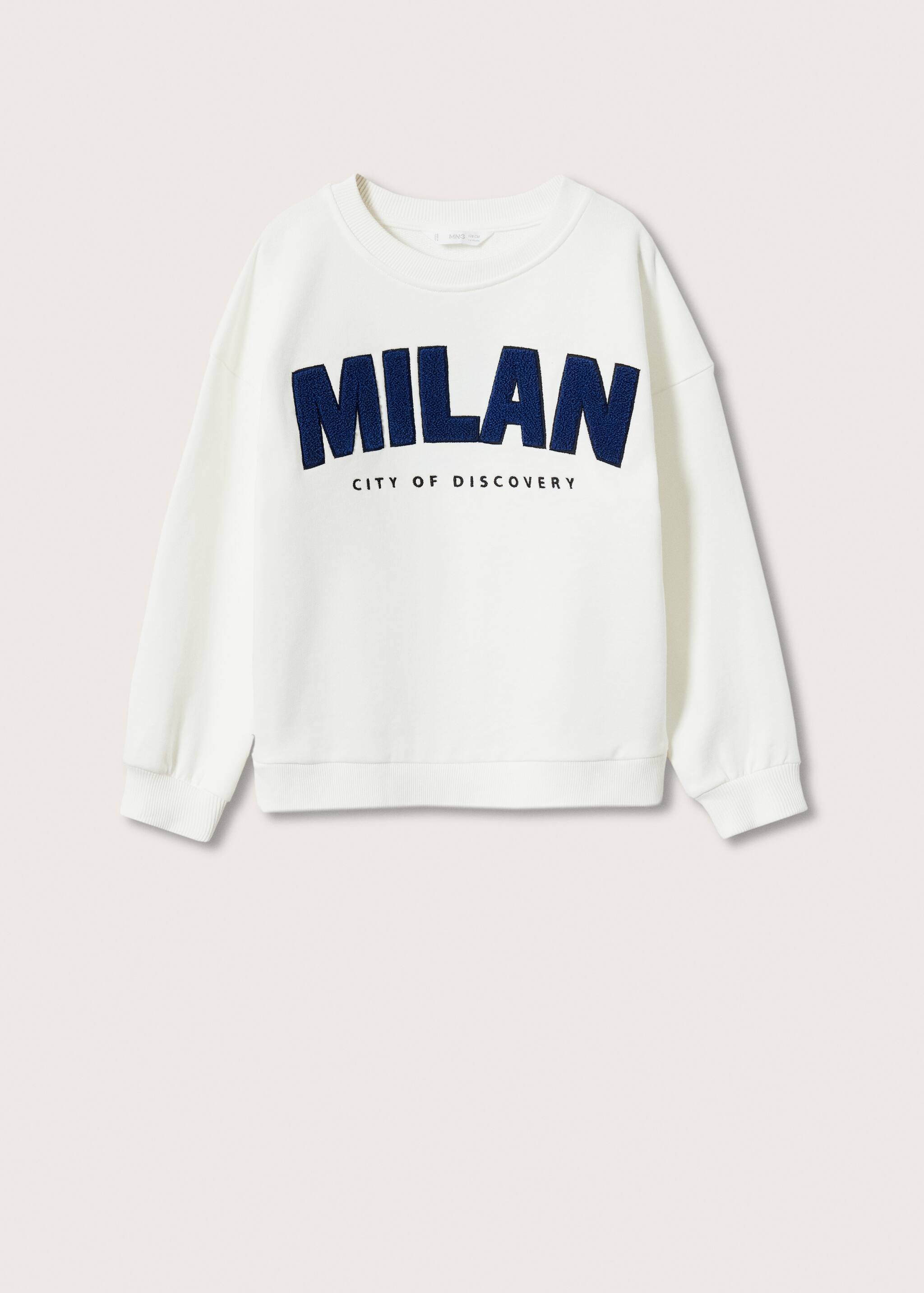 Textured message sweatshirt - Article without model