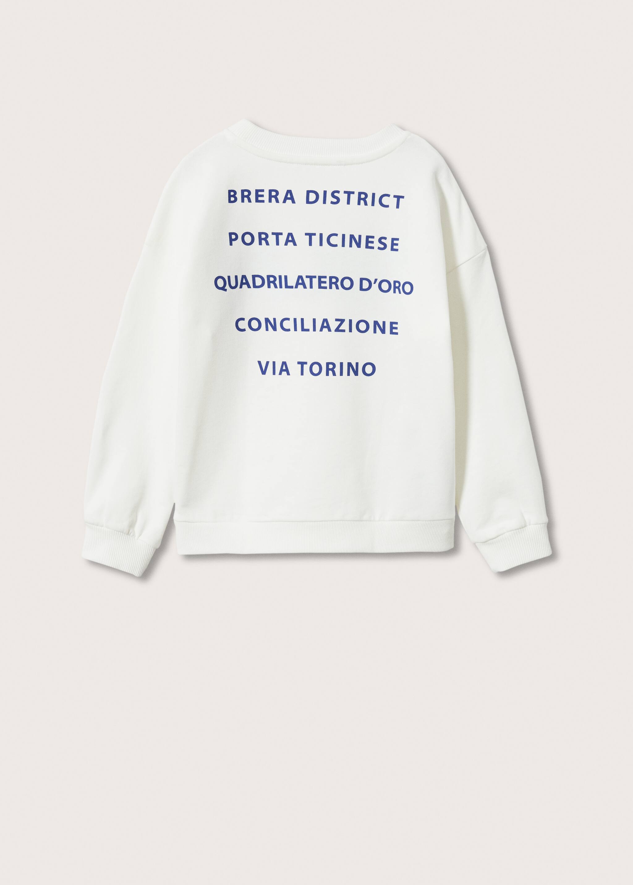 Textured message sweatshirt - Reverse of the article