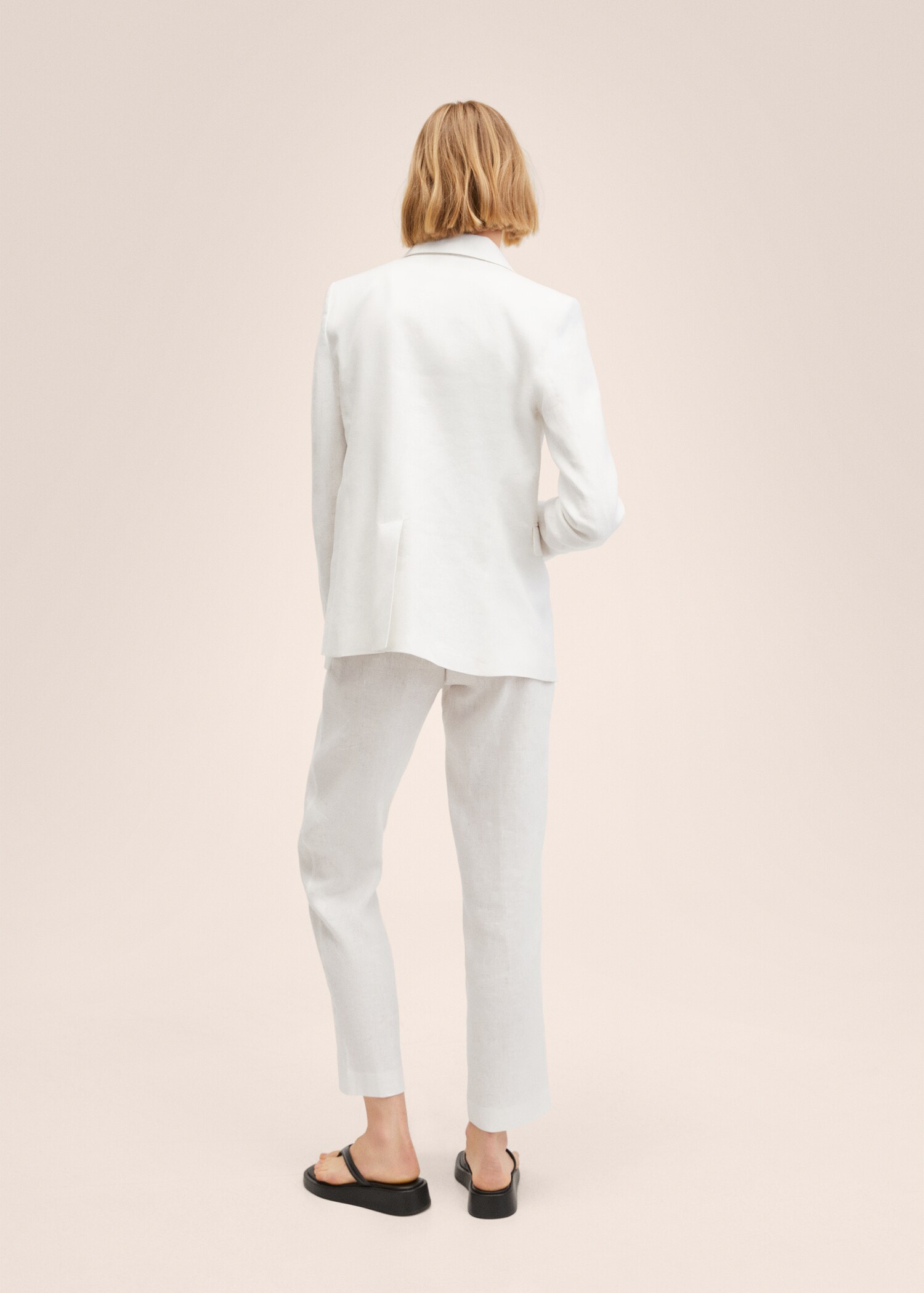 Blazer de fato de 100% linho - Verso do artigo