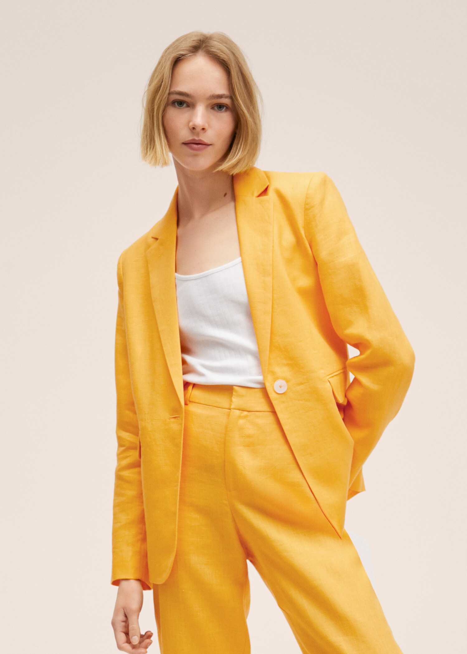 Blazer suit 100% linen - Medium plane